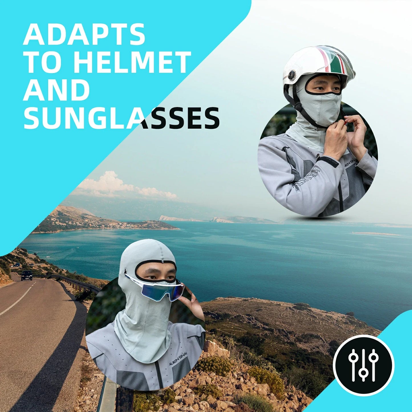 ROCKBROS Summer Balaclava Face Mask Cooling Neck Gaiter Breathable Face Covering