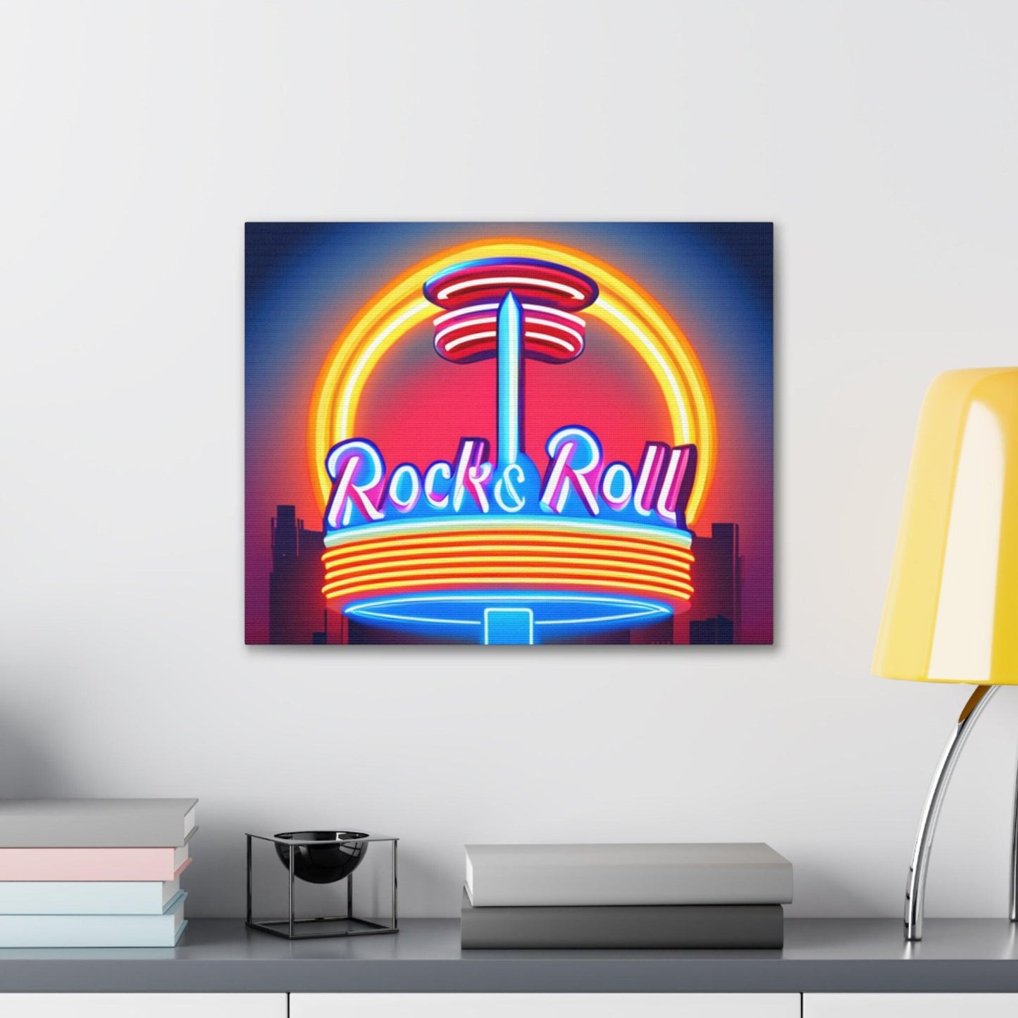 Rock & Roll Diner Canvas Gallery Wraps by Lizard Vigilante - Lizard Vigilante