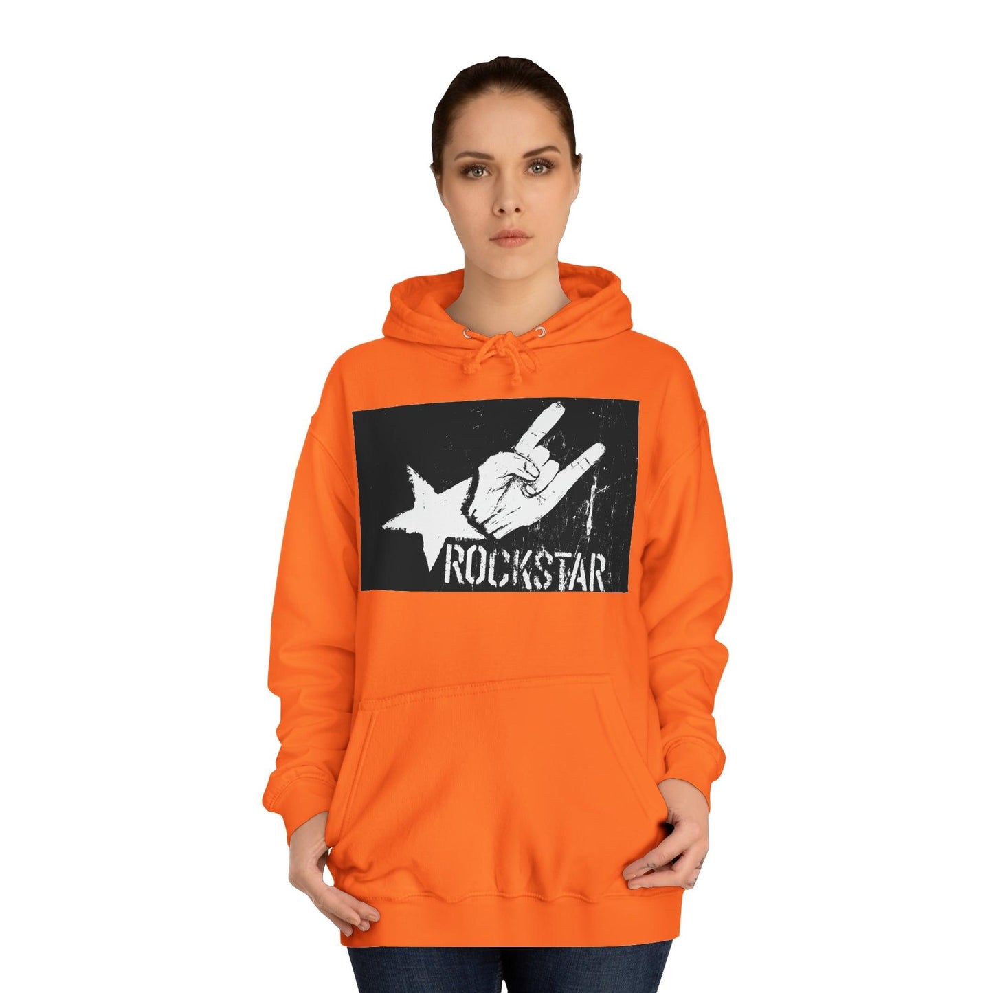 Rock Star Hand Sign Unisex College Hoodie - Lizard Vigilante