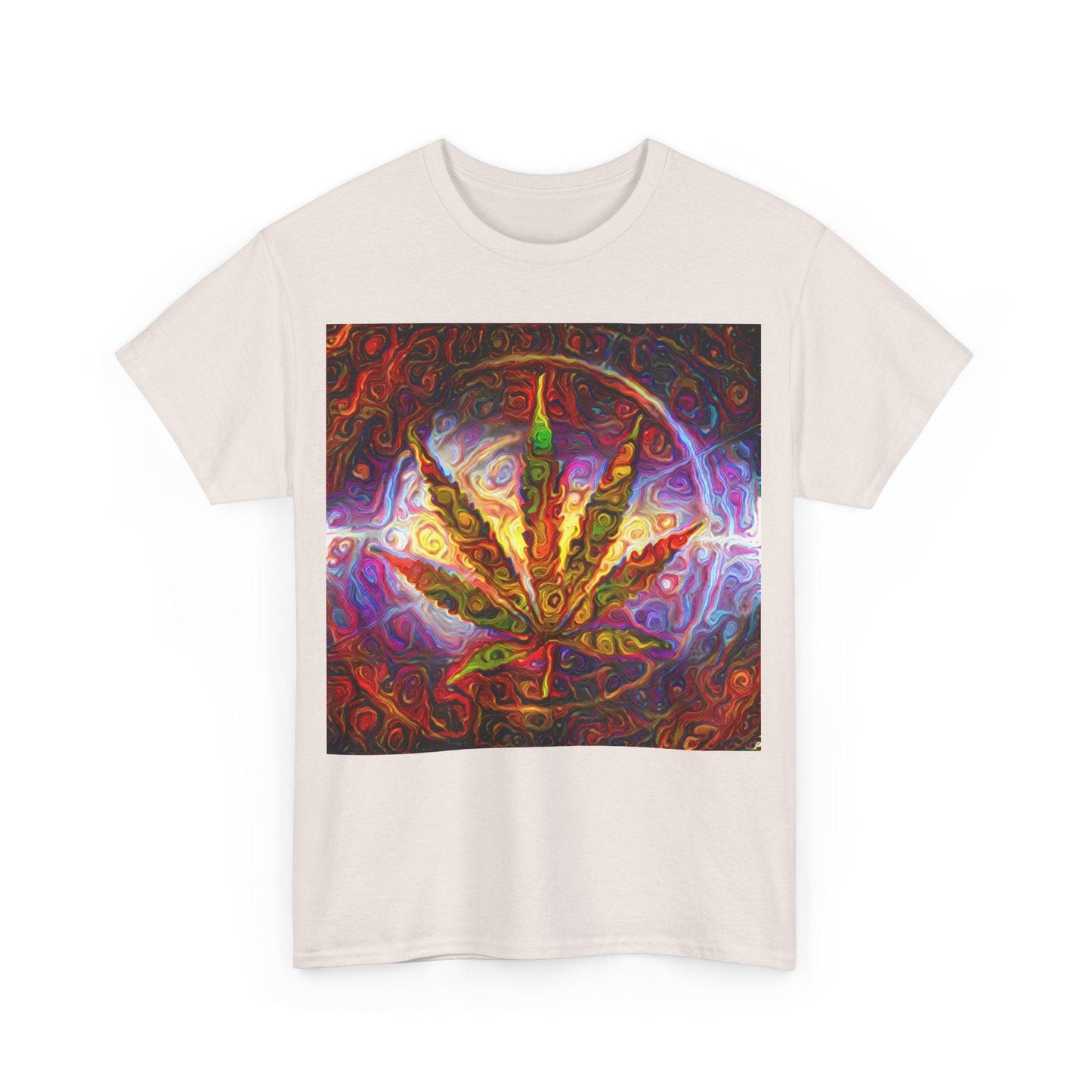 Psychedelic Pot Leaf Unisex Heavy Cotton Tee - Lizard Vigilante