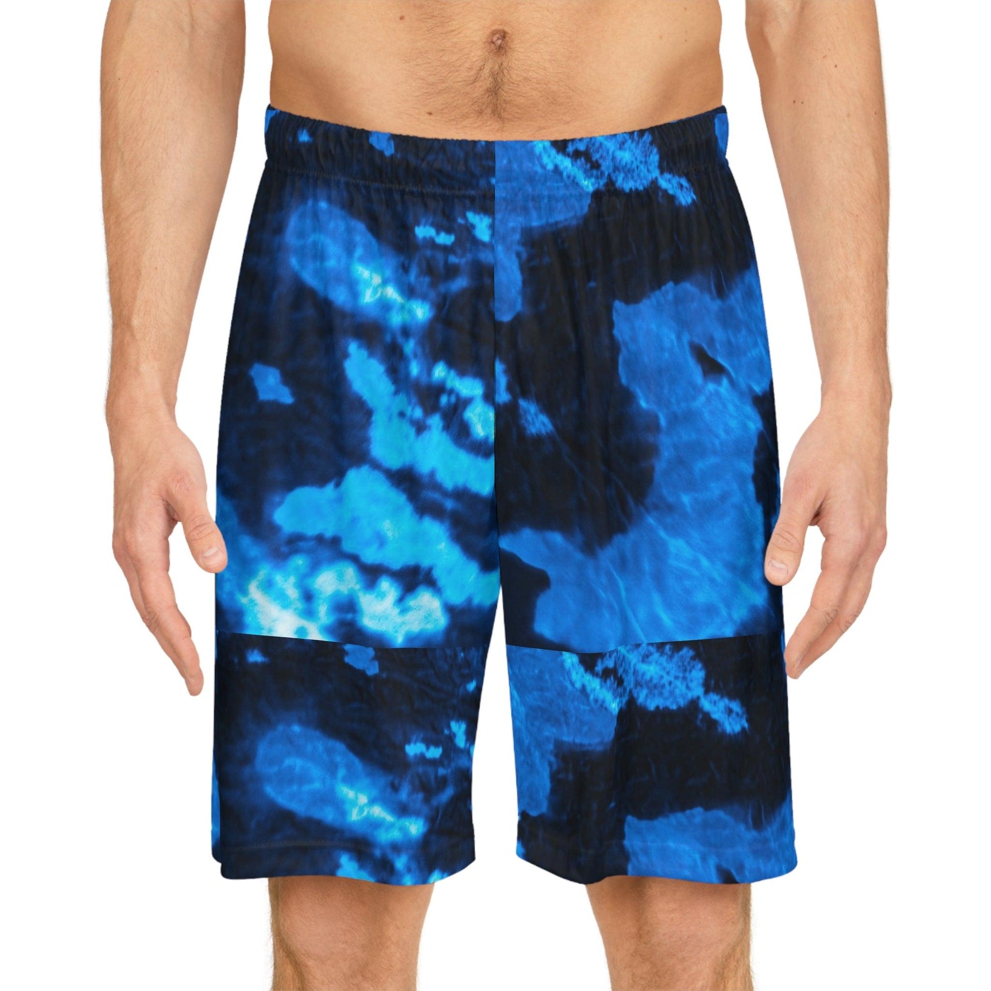 Blue Lava Basketball Shorts - Lizard Vigilante