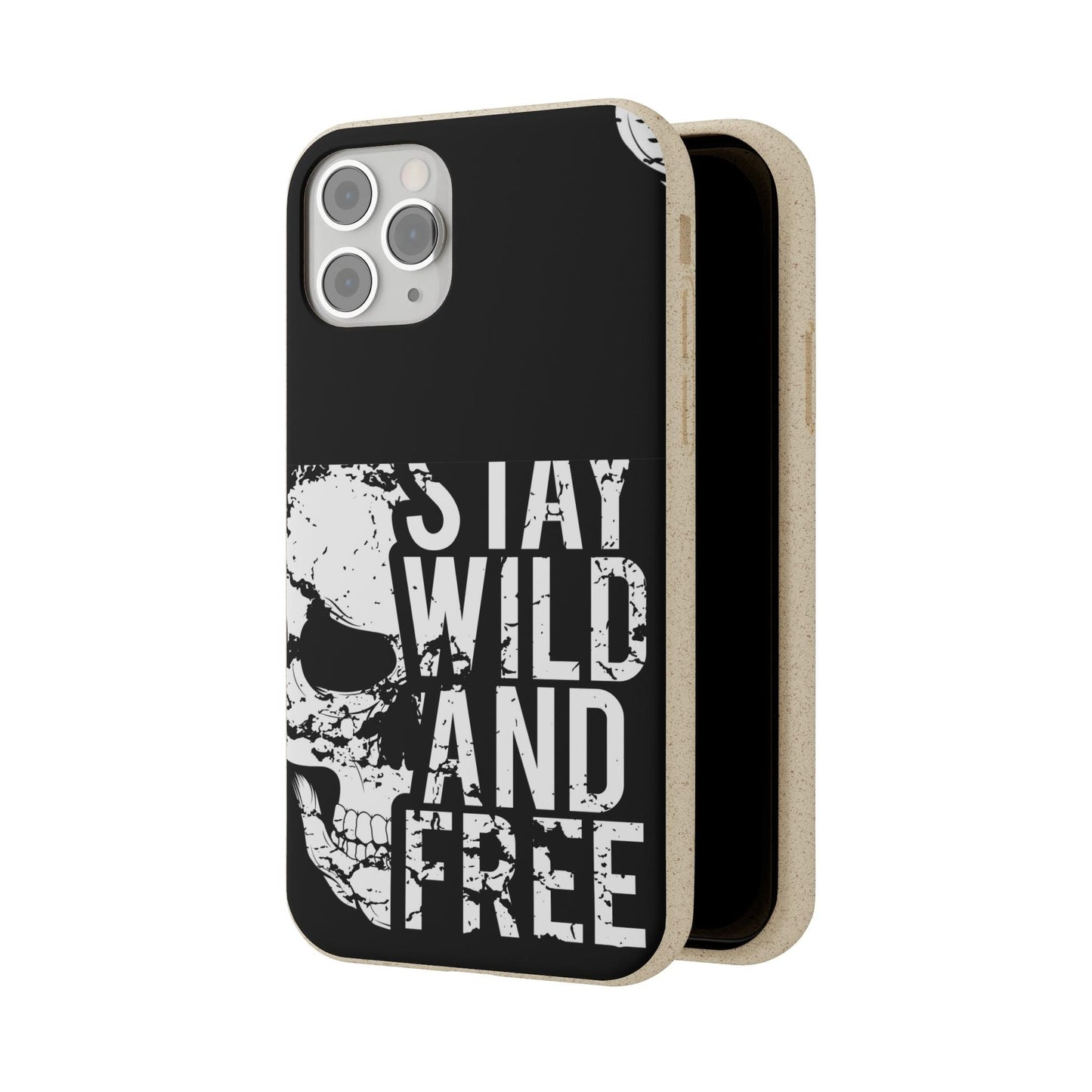 Stay Wild And Free Skull Biodegradable Cases - Lizard Vigilante