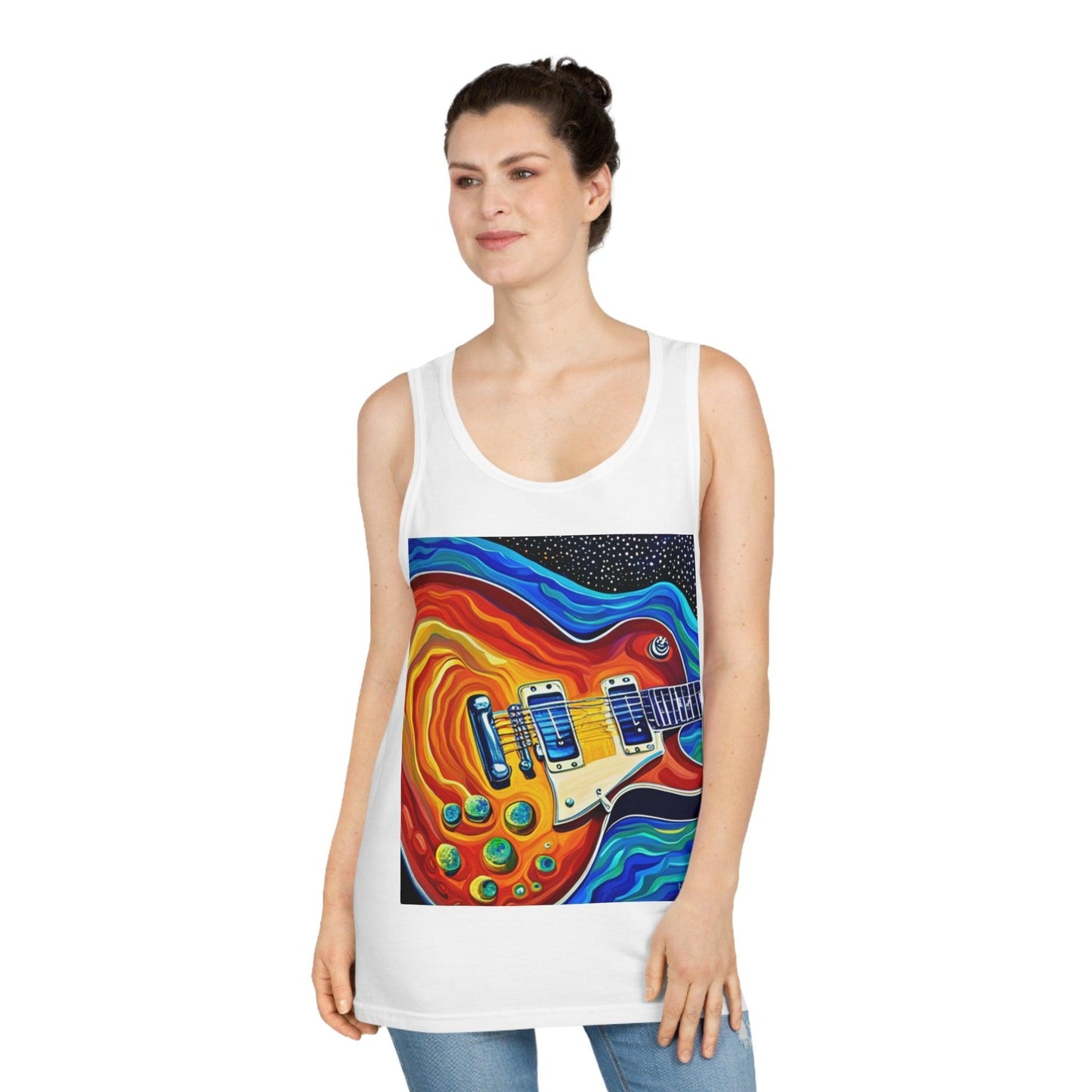 Psychedelic Electric Guitar Unisex Softstyle™ Tank Top - Lizard Vigilante