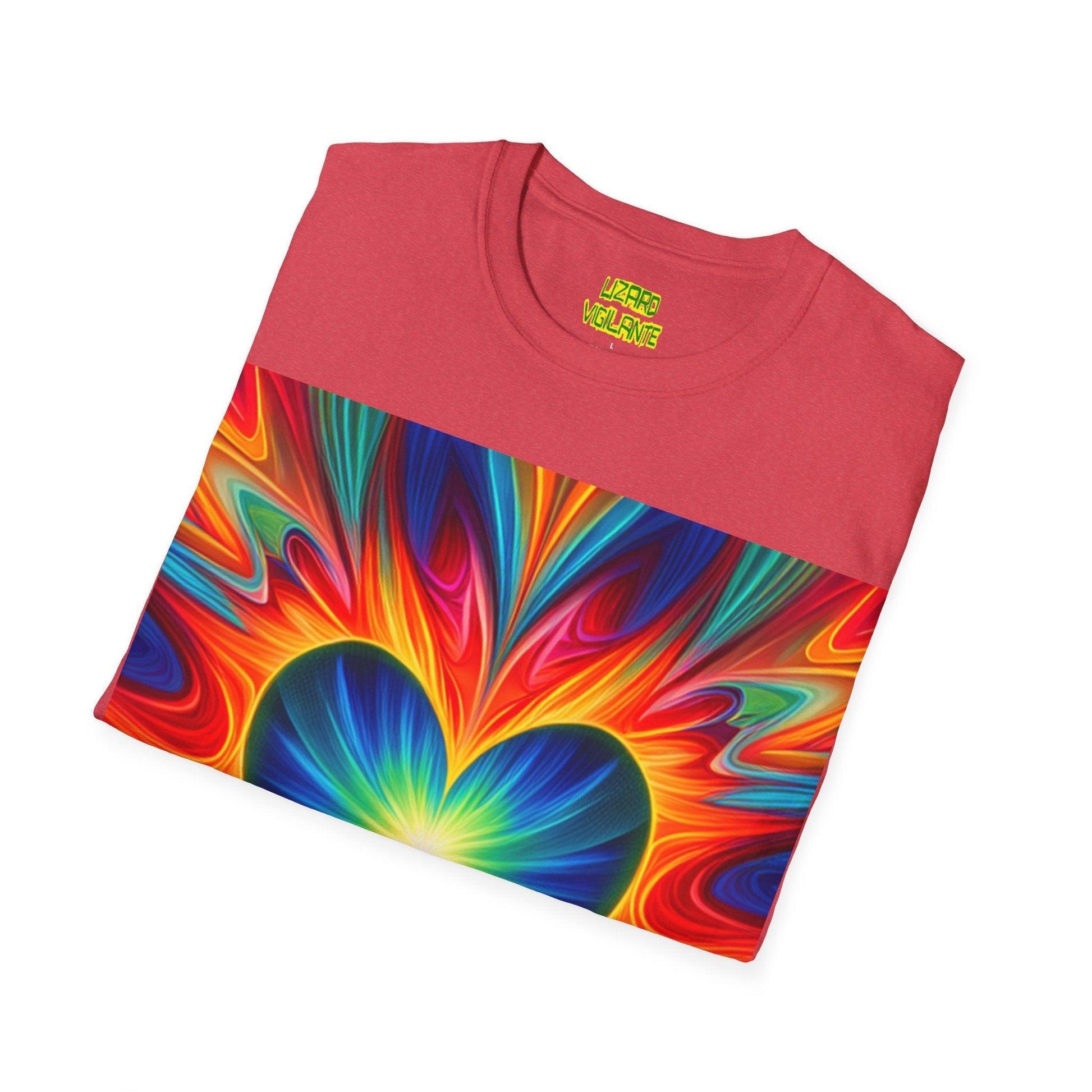 Psychedelic Heart Unisex Softstyle T-Shirt - Lizard Vigilante