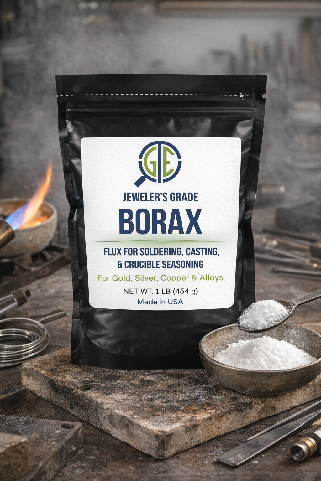 GTE Borax Acid for Gold Refining – 8 oz or 2 lb Jar | Flux for Melting & Oxidation Protection