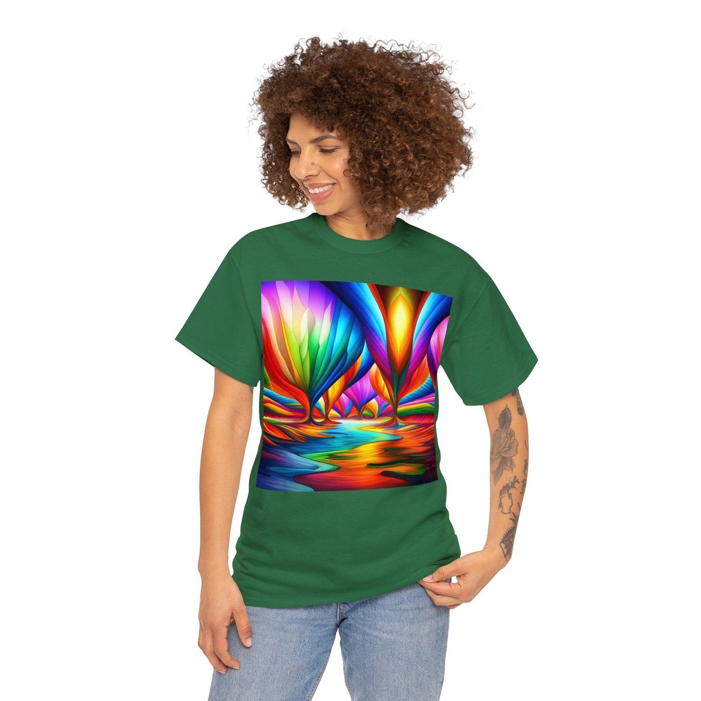 Salivation Multicolored Unisex Heavy Cotton Tee - Lizard Vigilante