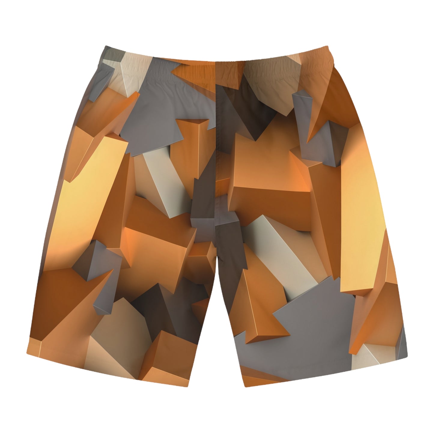 Blocked Graphic Men's Board Shorts - Lizard Vigilante