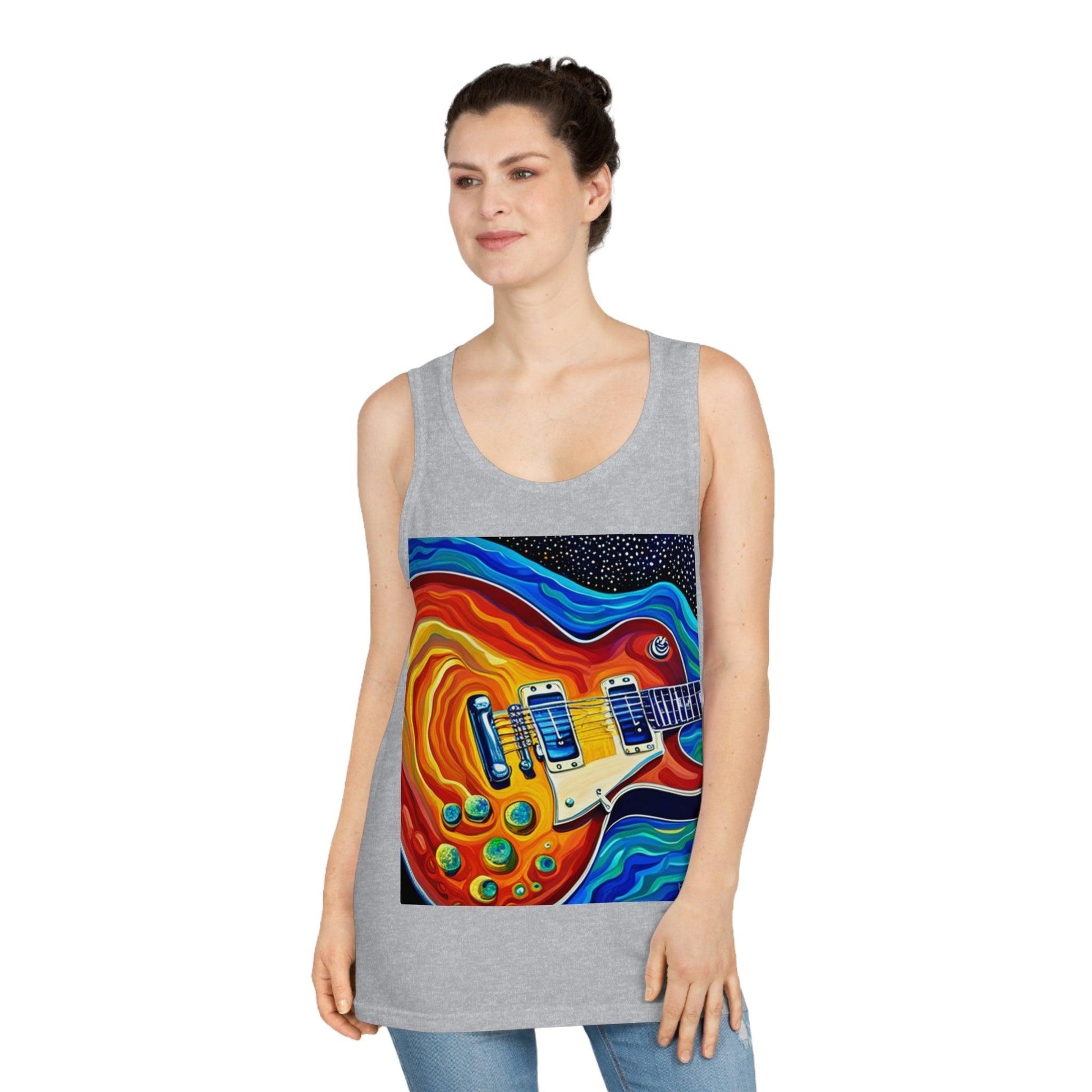 Psychedelic Electric Guitar Unisex Softstyle™ Tank Top - Lizard Vigilante