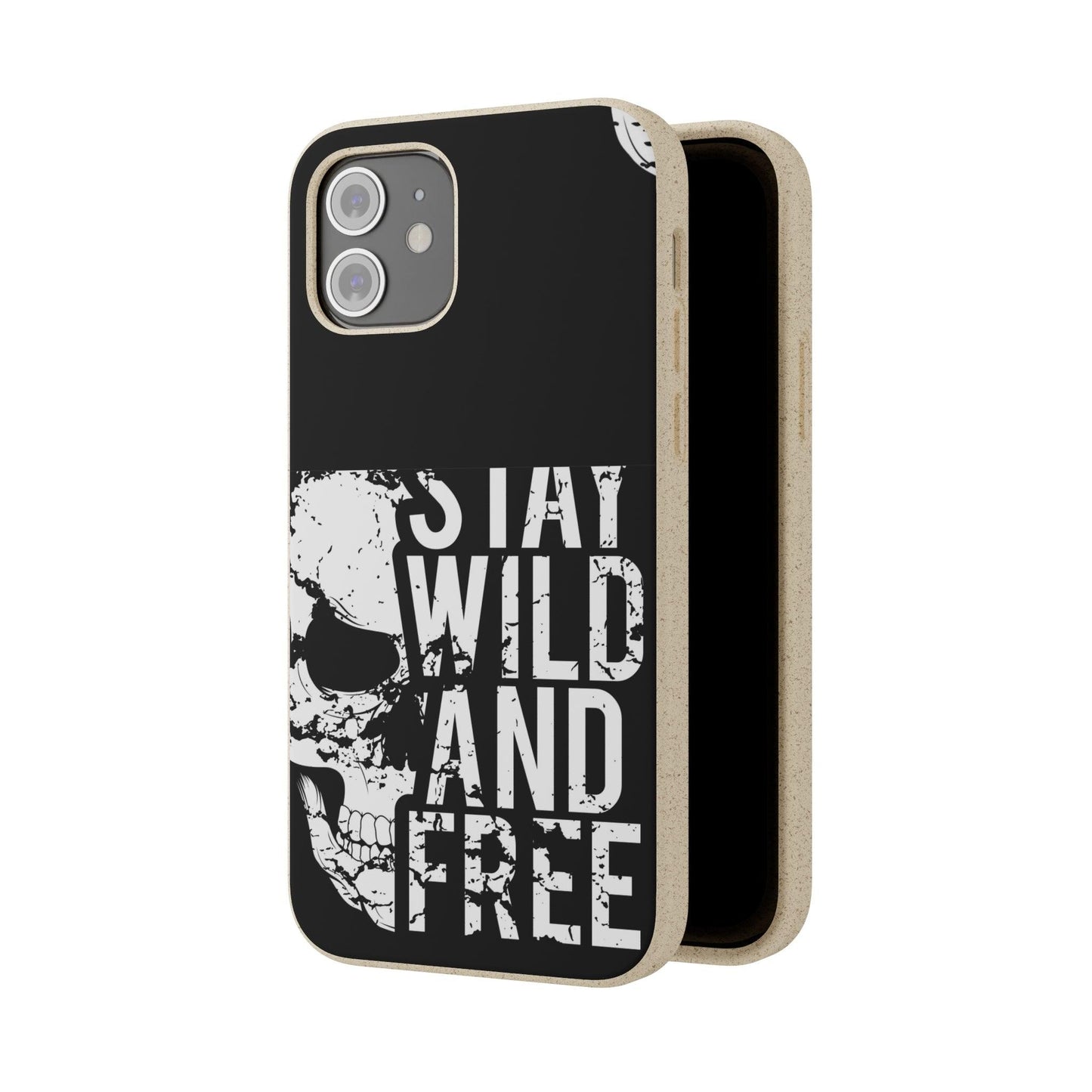 Stay Wild And Free Skull Biodegradable Cases - Lizard Vigilante