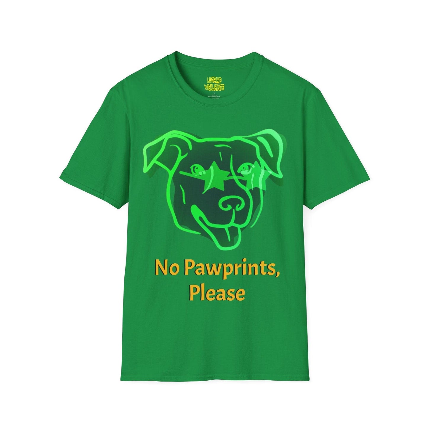 No Pawprints, Please Unisex Softstyle T-Shirt - Lizard Vigilante