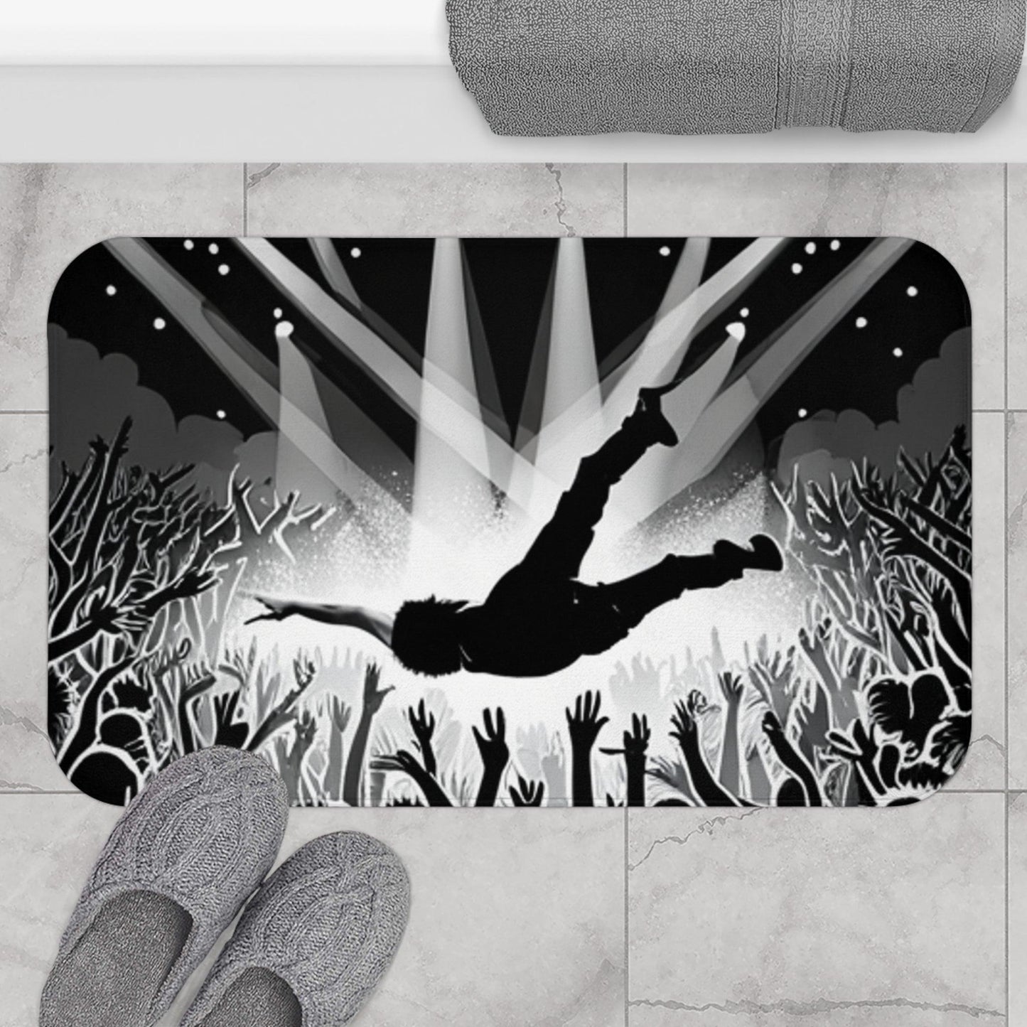 Crowd Surfing Metal Bath Mat - Lizard Vigilante