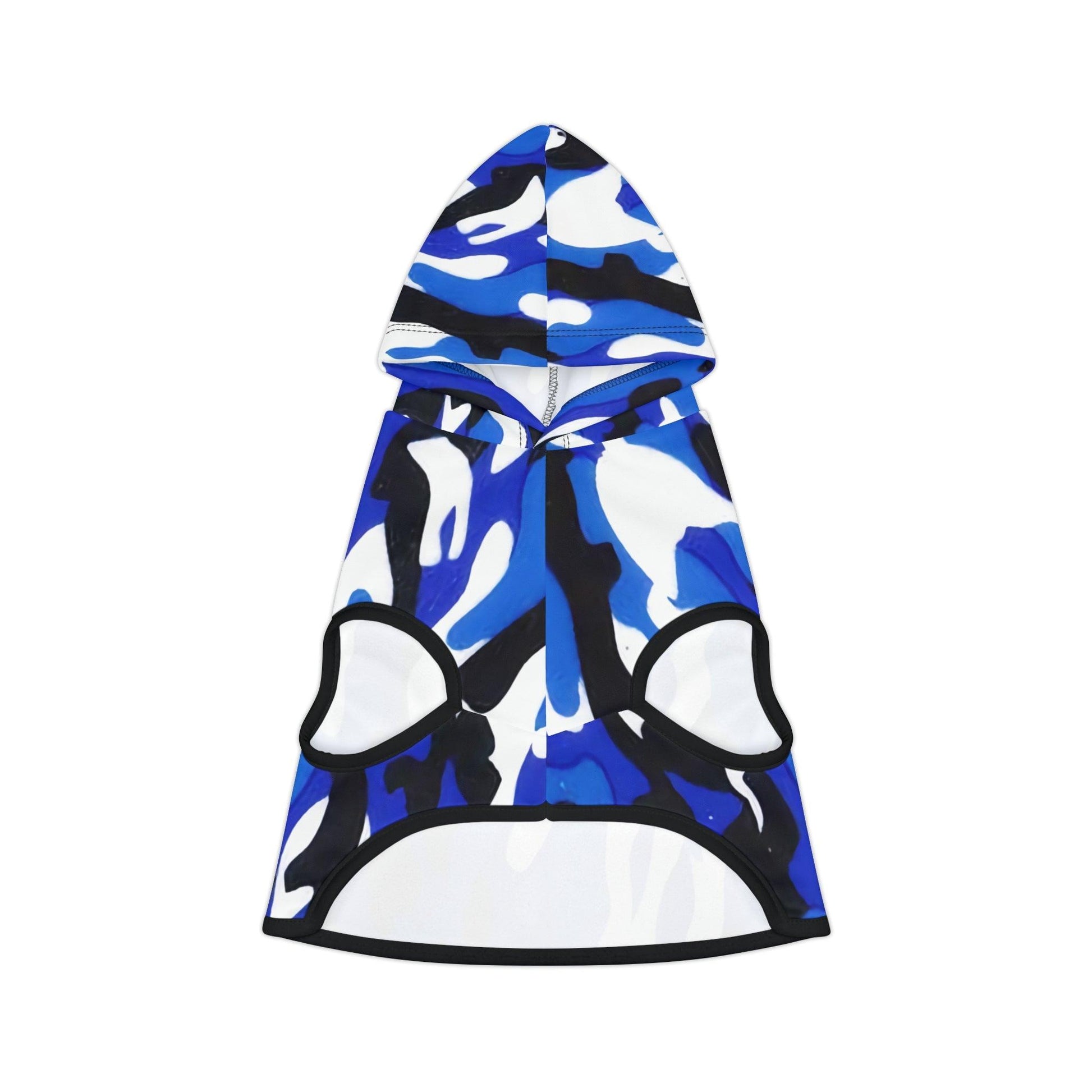 Blue Black White Camo Pet Hoodie - Lizard Vigilante