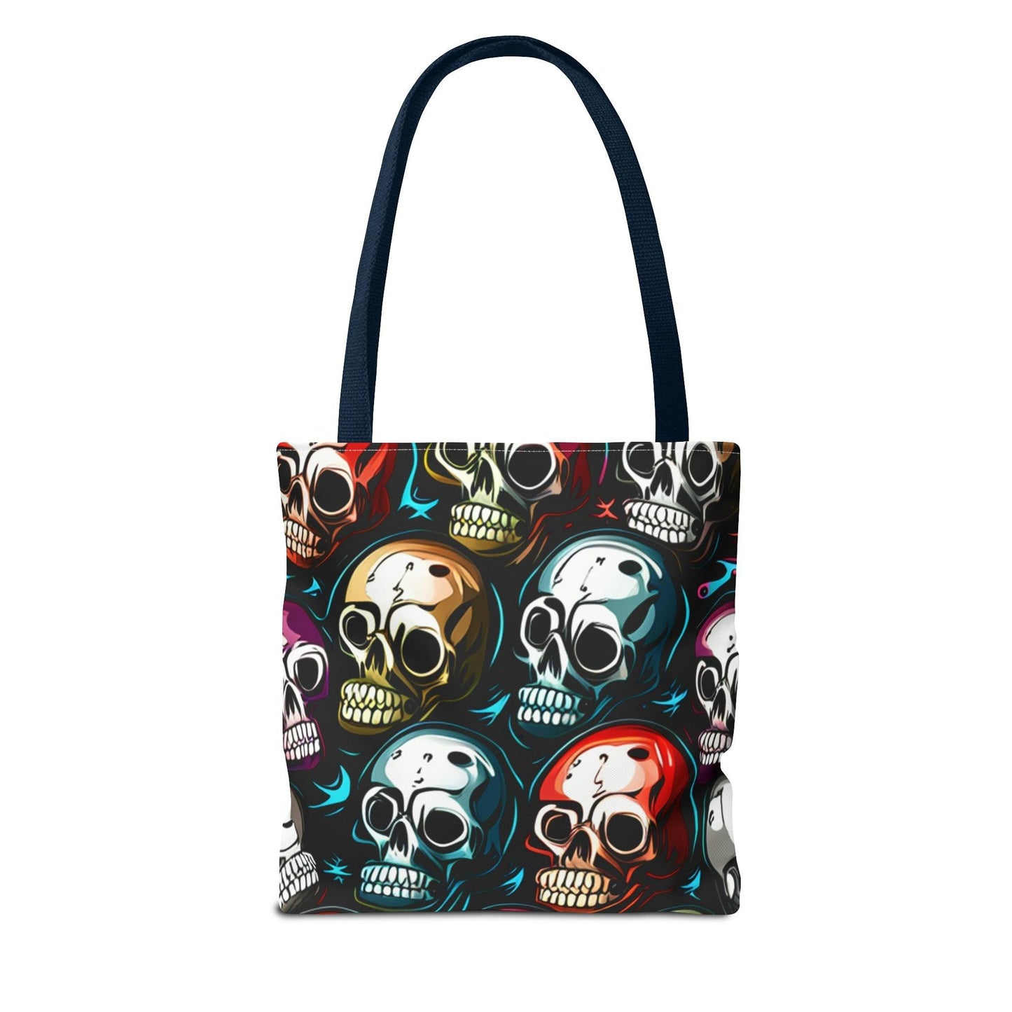 Death Metal Skulls Tote Bag (AOP) - Lizard Vigilante