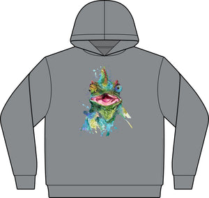 Colorful Chameleon Hoodie - Vibrant Watercolor Lizard Graphic