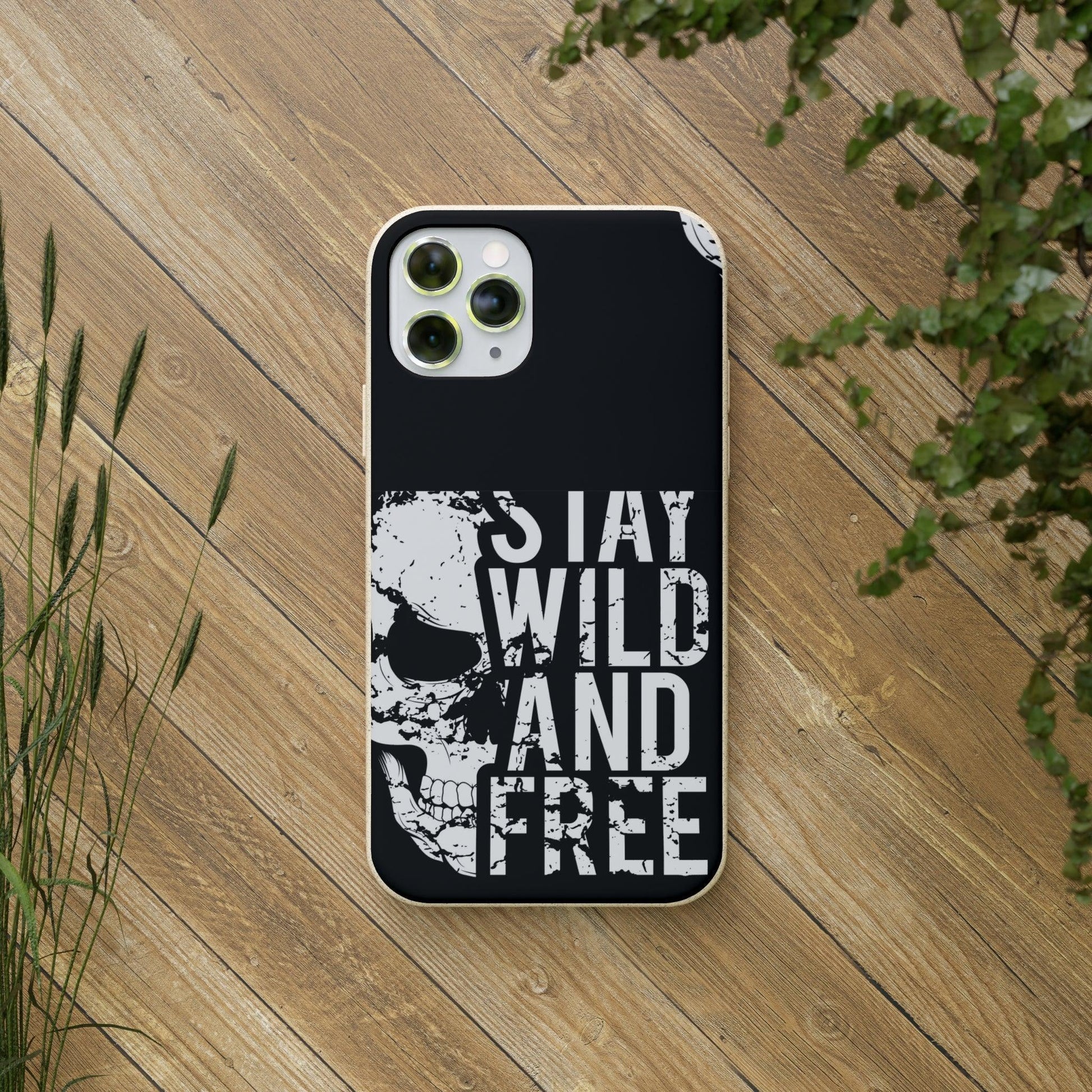 Stay Wild And Free Skull Biodegradable Cases - Lizard Vigilante