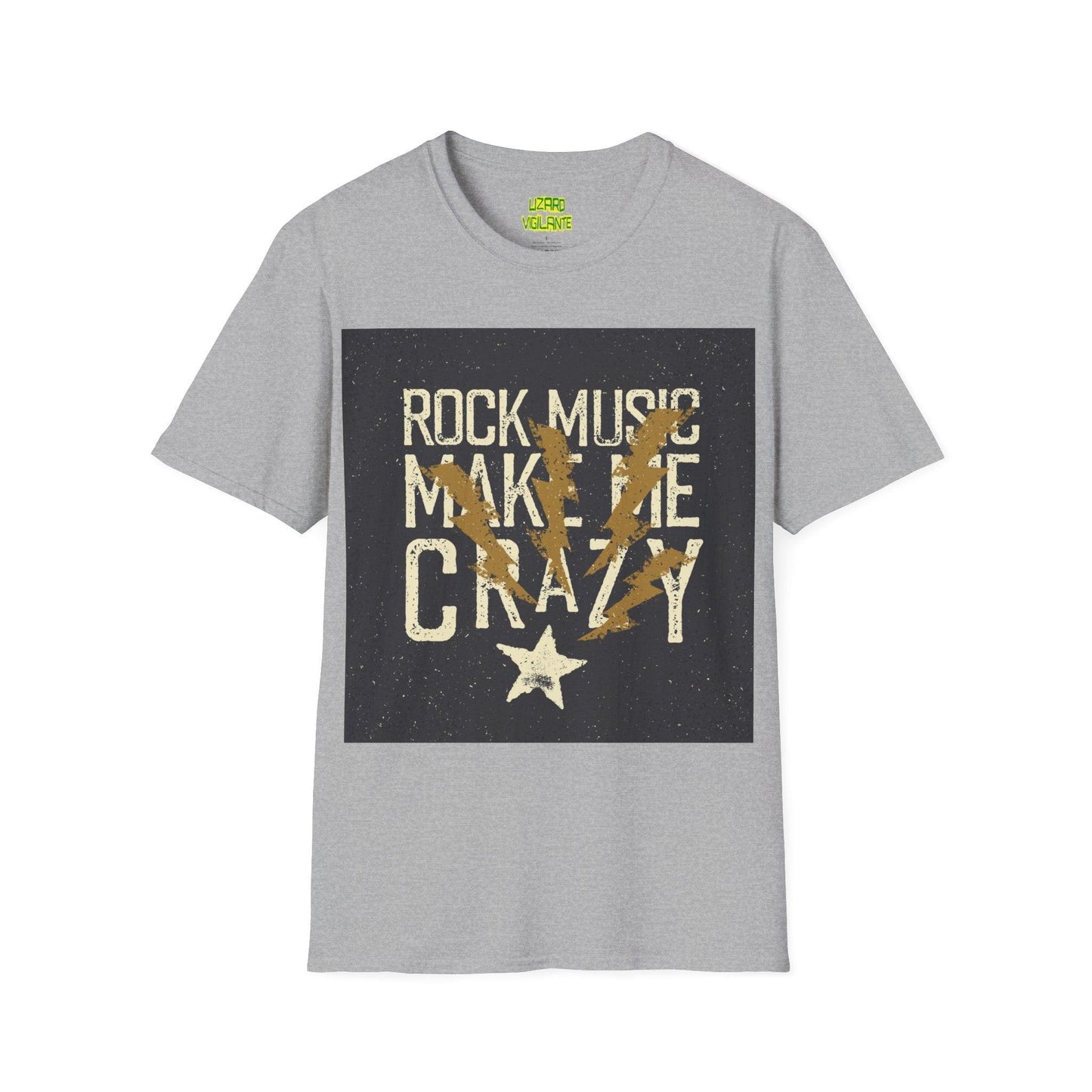 Rock Music Make Me Crazy Unisex Softstyle T-Shirt - Lizard Vigilante