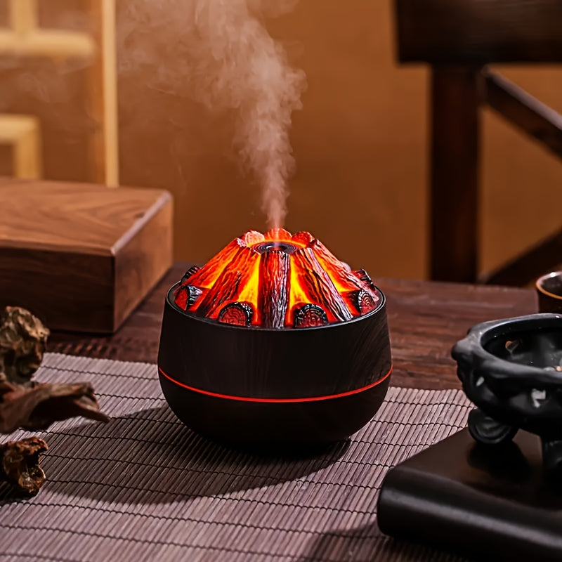 USB-Powered Charcoal Fire Humidifier with Color-Changing Night Light – Ambient Water Replenisher for Home & Bedroom - Premium light from Lizard Vigilante - Just $26.99! Shop now at Lizard Vigilante