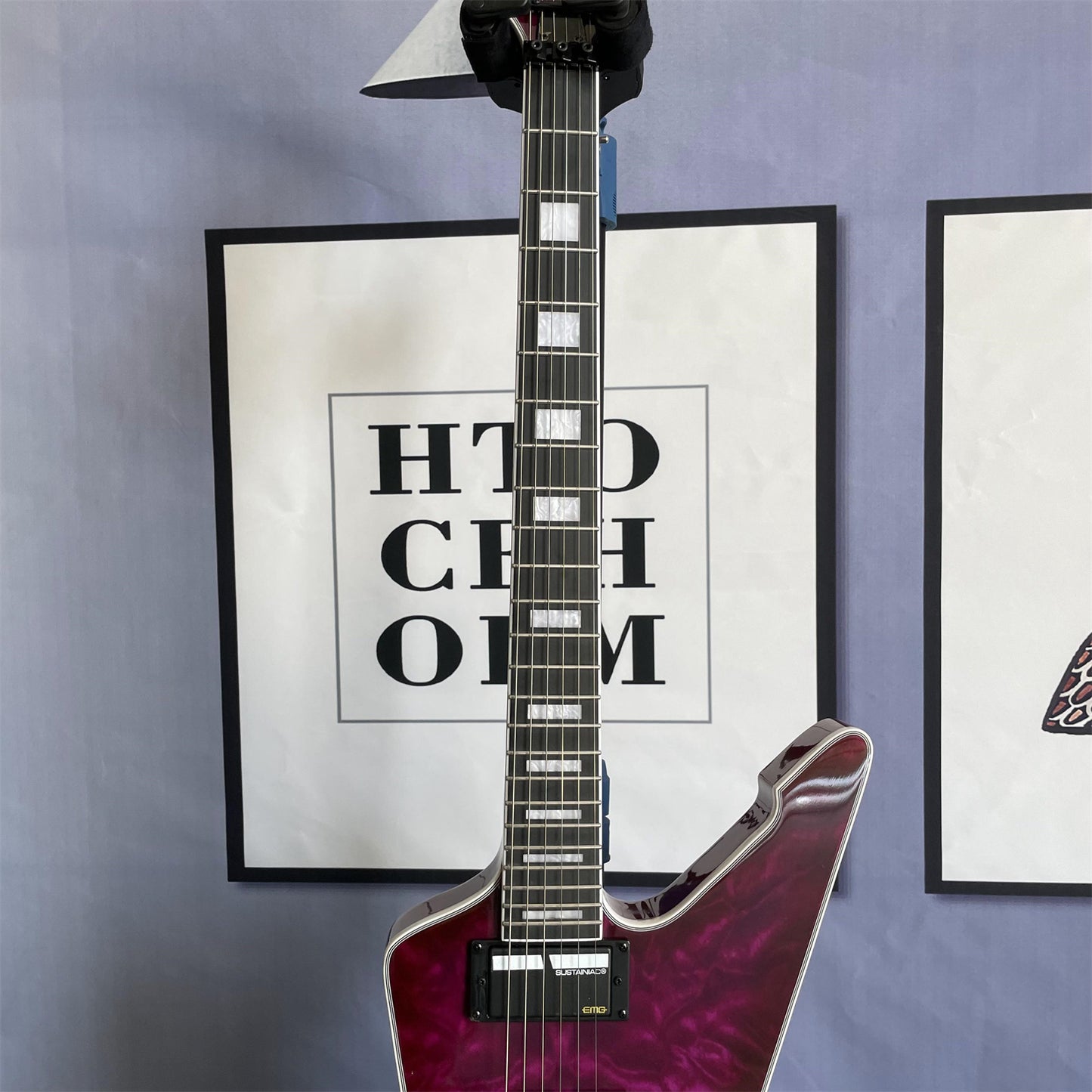 Factory Special Shape Purple Electric Guitar - Mahogany Body & Neck, Quilted Maple Top, HH Pickups, Floyd Rose Bridge - Premium  from Lizard Vigilante - Just $588.88! Shop now at Lizard Vigilante