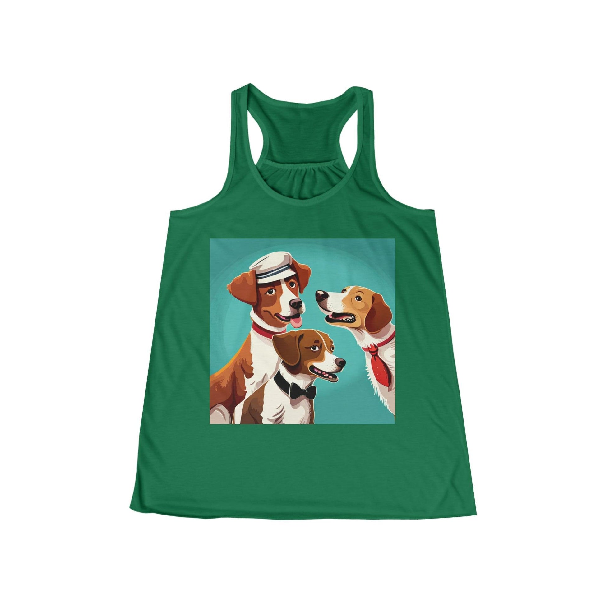 Illustrated Dogs Women's Flowy Racerback Tank - Lizard Vigilante