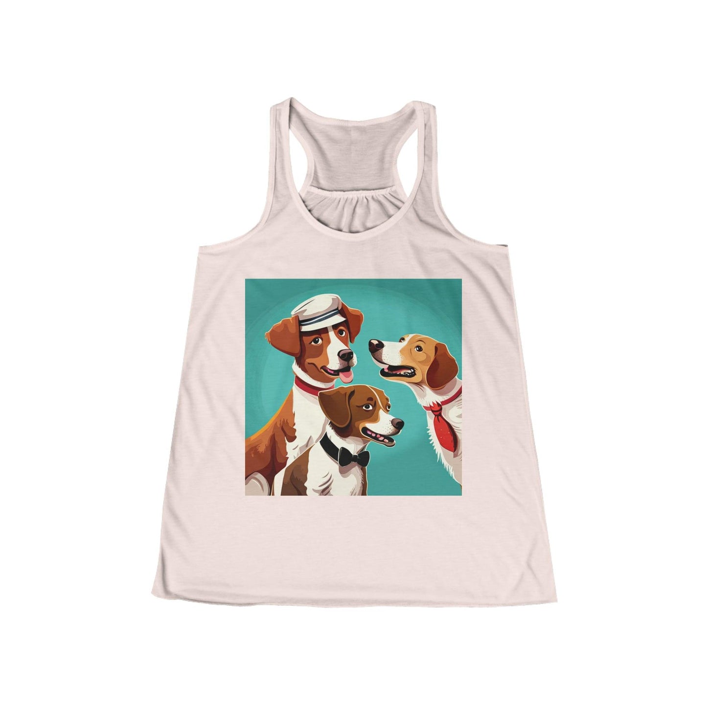 Illustrated Dogs Women's Flowy Racerback Tank - Lizard Vigilante