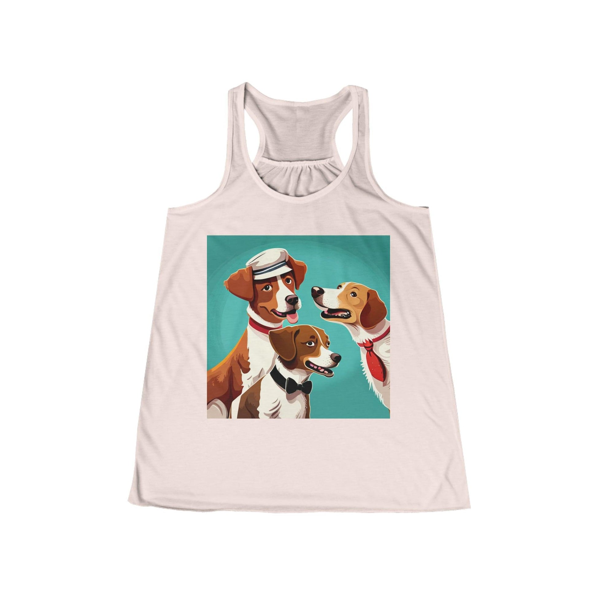 Illustrated Dogs Women's Flowy Racerback Tank - Lizard Vigilante