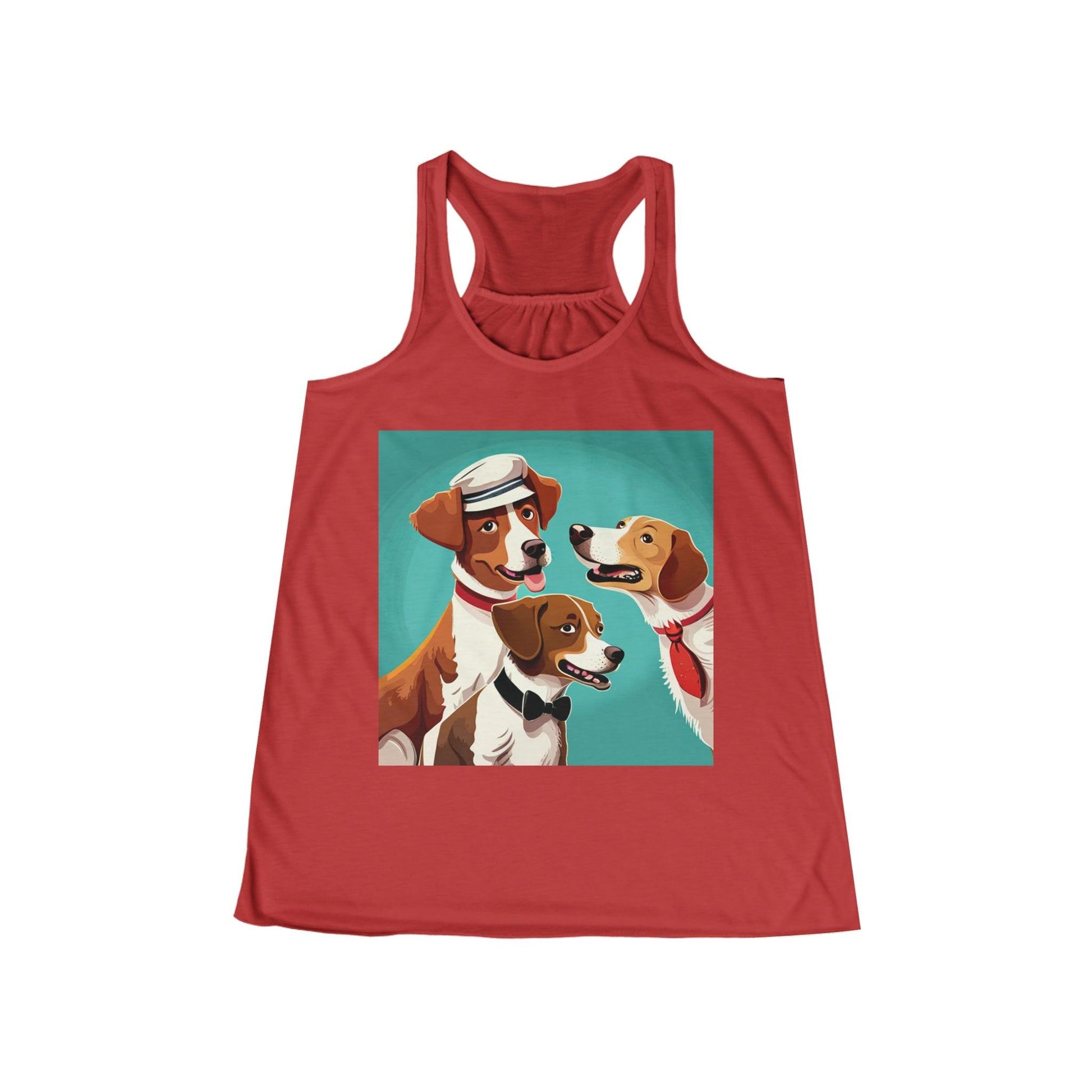 Illustrated Dogs Women's Flowy Racerback Tank - Lizard Vigilante