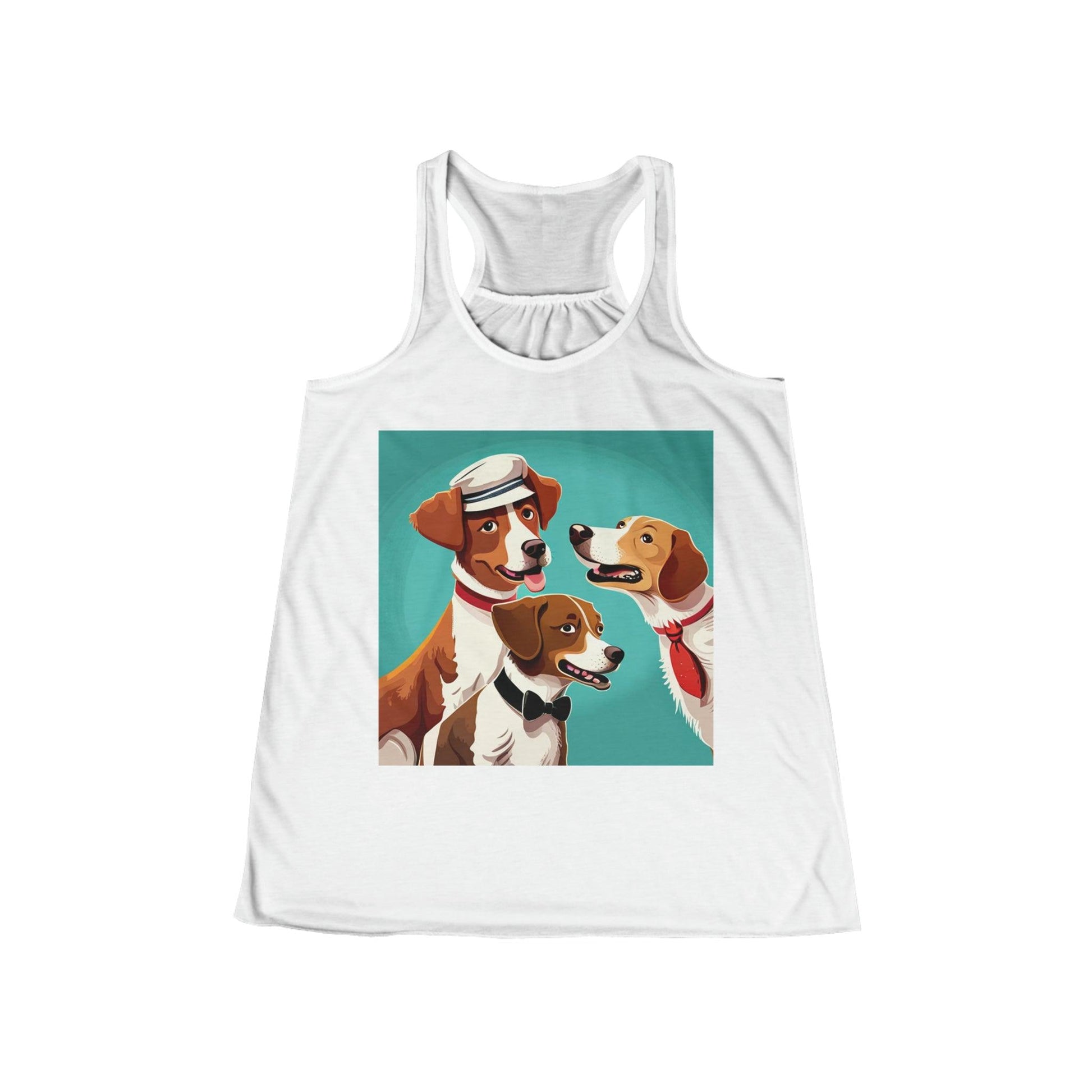 Illustrated Dogs Women's Flowy Racerback Tank - Lizard Vigilante