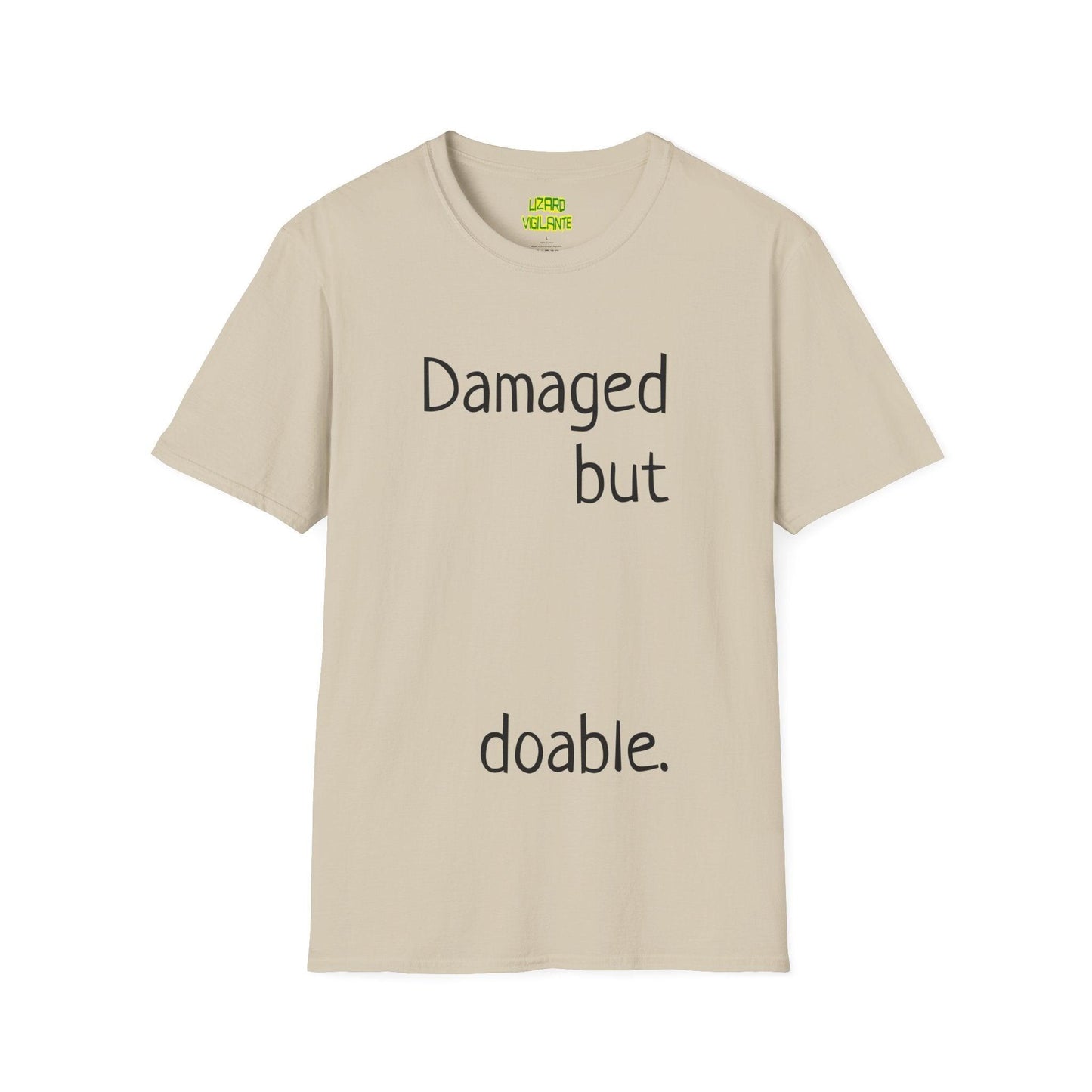 Damaged but doable. Unisex Softstyle T-Shirt - Lizard Vigilante