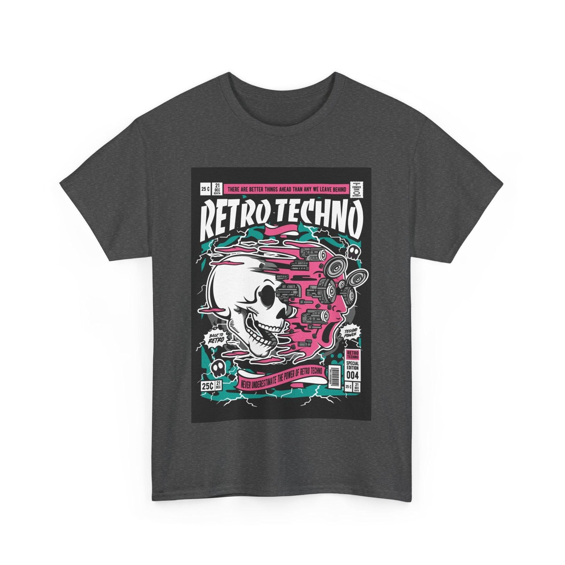 Retro Techno Unisex Heavy Cotton Tee - Lizard Vigilante