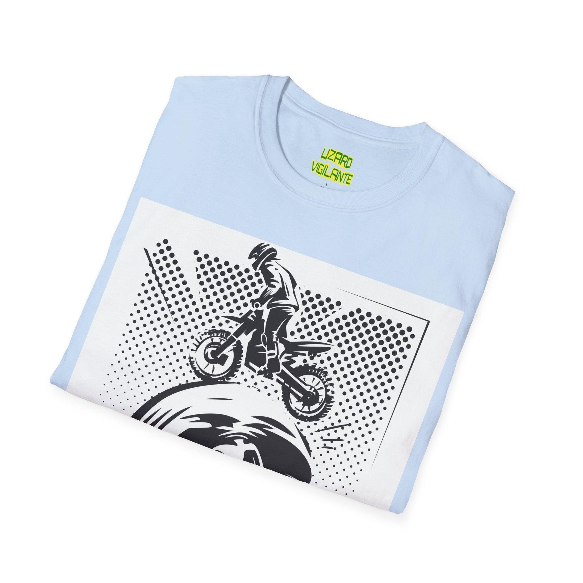 Off Road Motorcycle Skull Unisex Softstyle T-Shirt - Lizard Vigilante