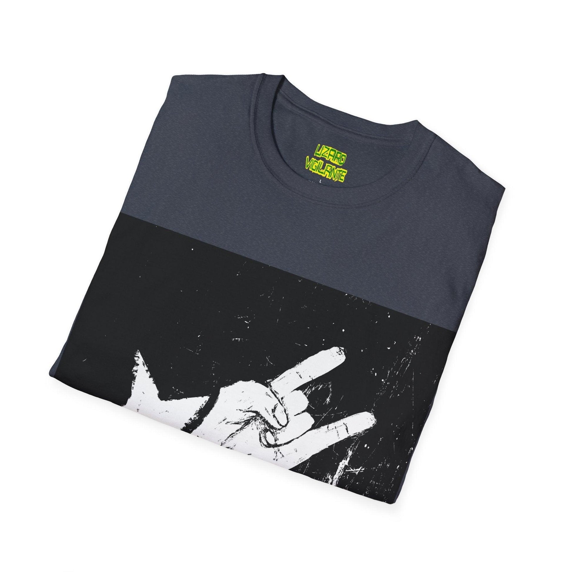 Rockstar Hand Sign Unisex Softstyle T-Shirt - Lizard Vigilante