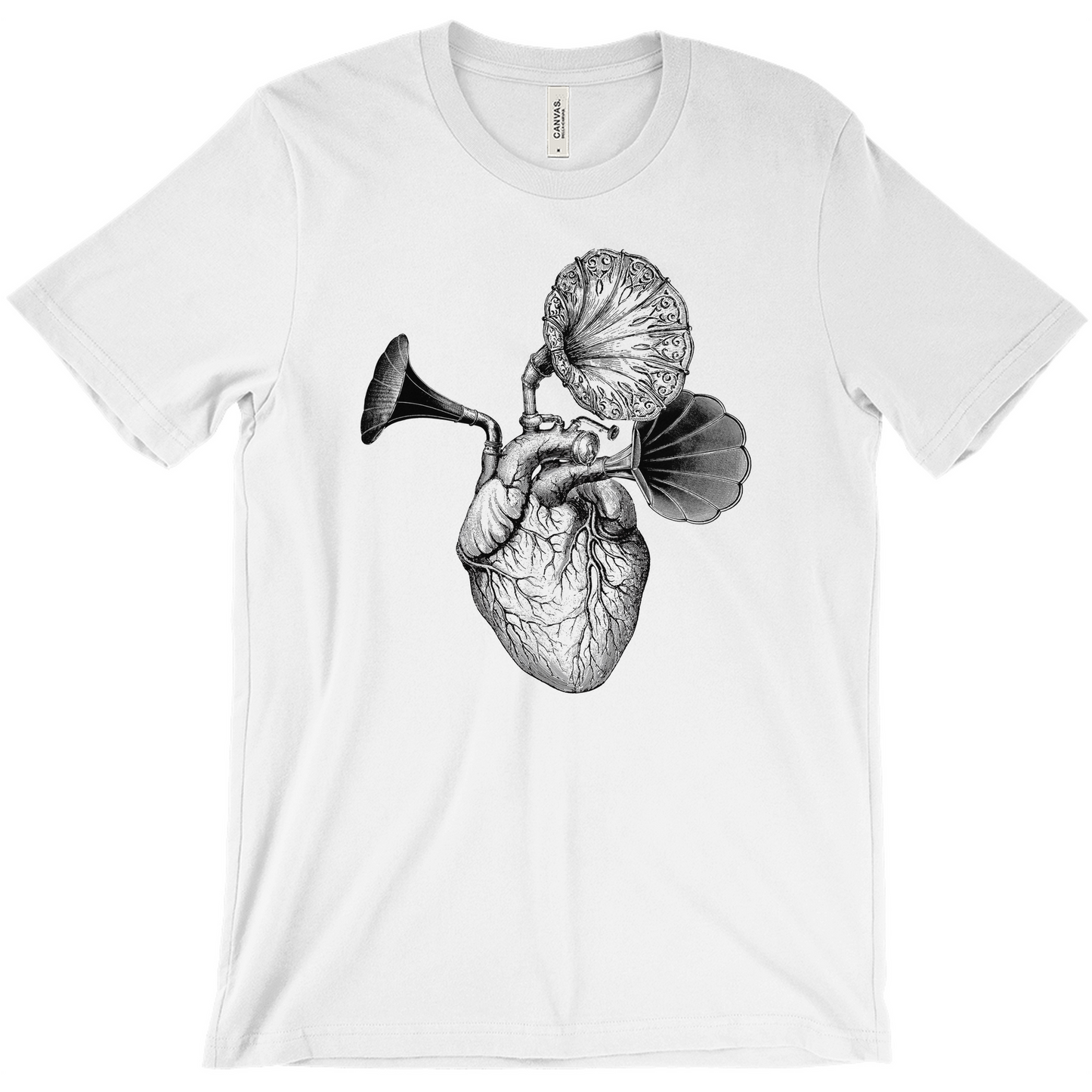 Music Comes from the Heart - Steampunk Anatomy Tee