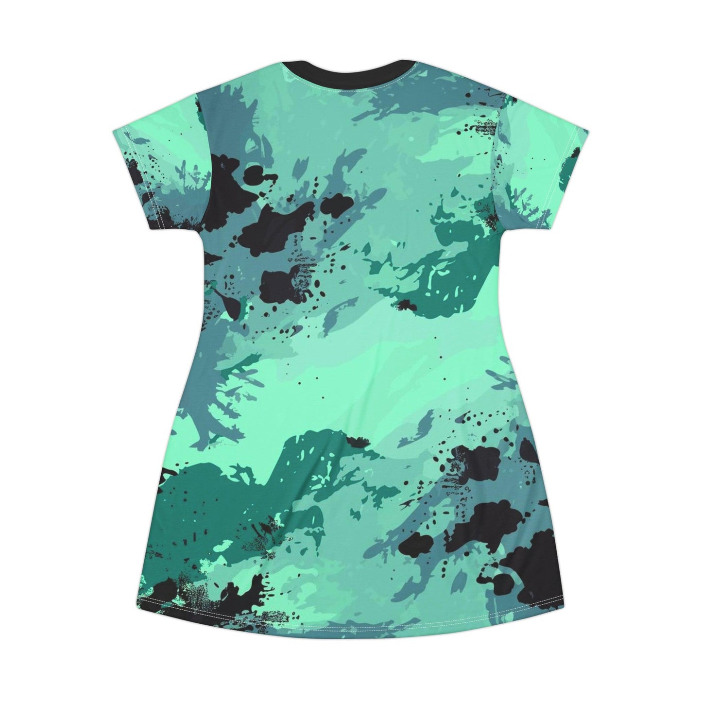 Bay Camo T-Shirt Dress (AOP) - Lizard Vigilante