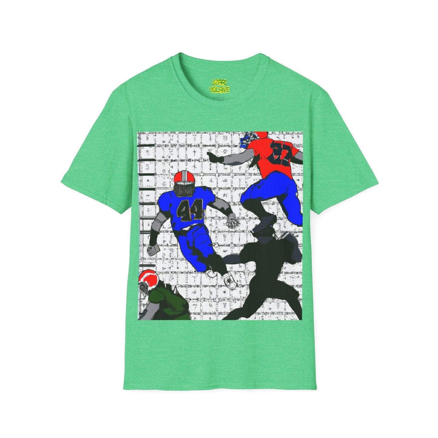 American Football Graphic Art Unisex Softstyle T-Shirt - Lizard Vigilante