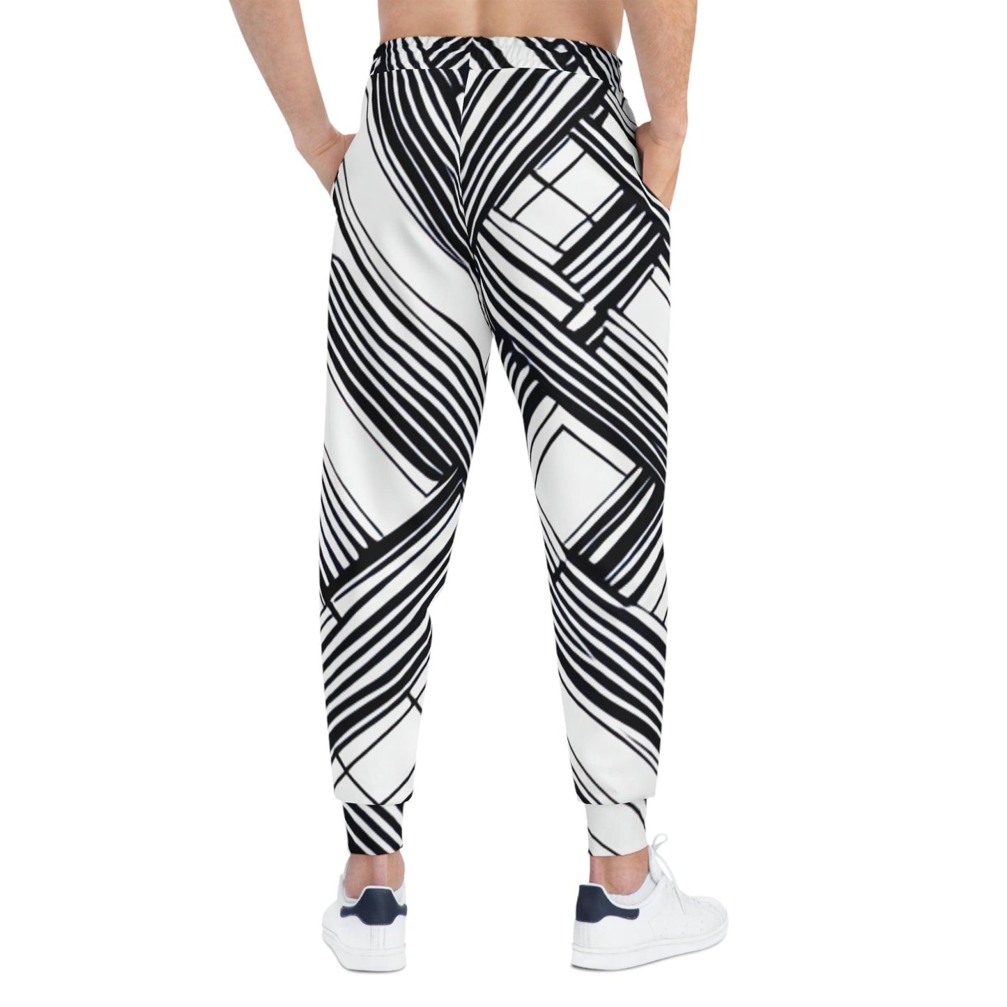 B&W Crissed Athletic Joggers - Lizard Vigilante