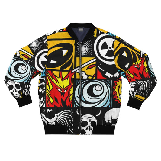 Tri-balls Men's Bomber Jacket (AOP) - Lizard Vigilante