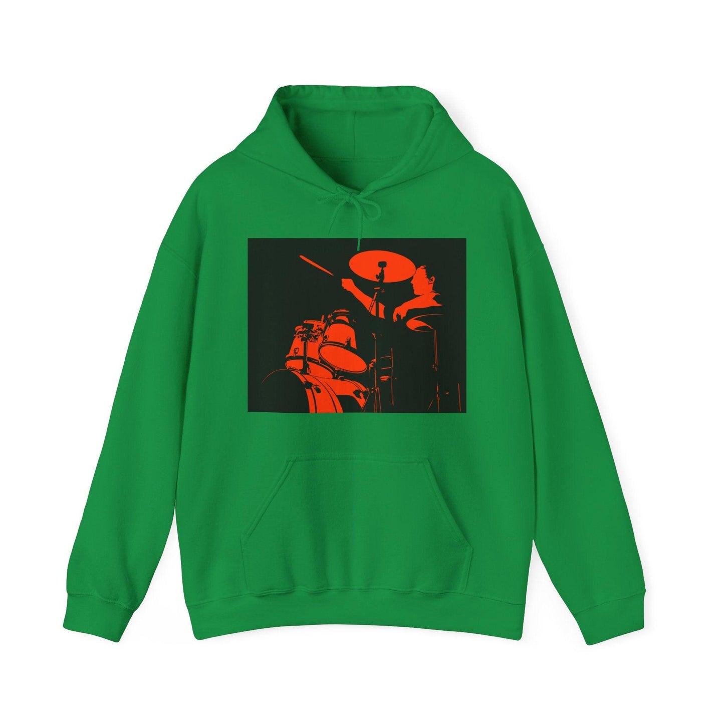 Red Black Drummer Unisex Heavy Blend™ Hooded Sweatshirt - Lizard Vigilante