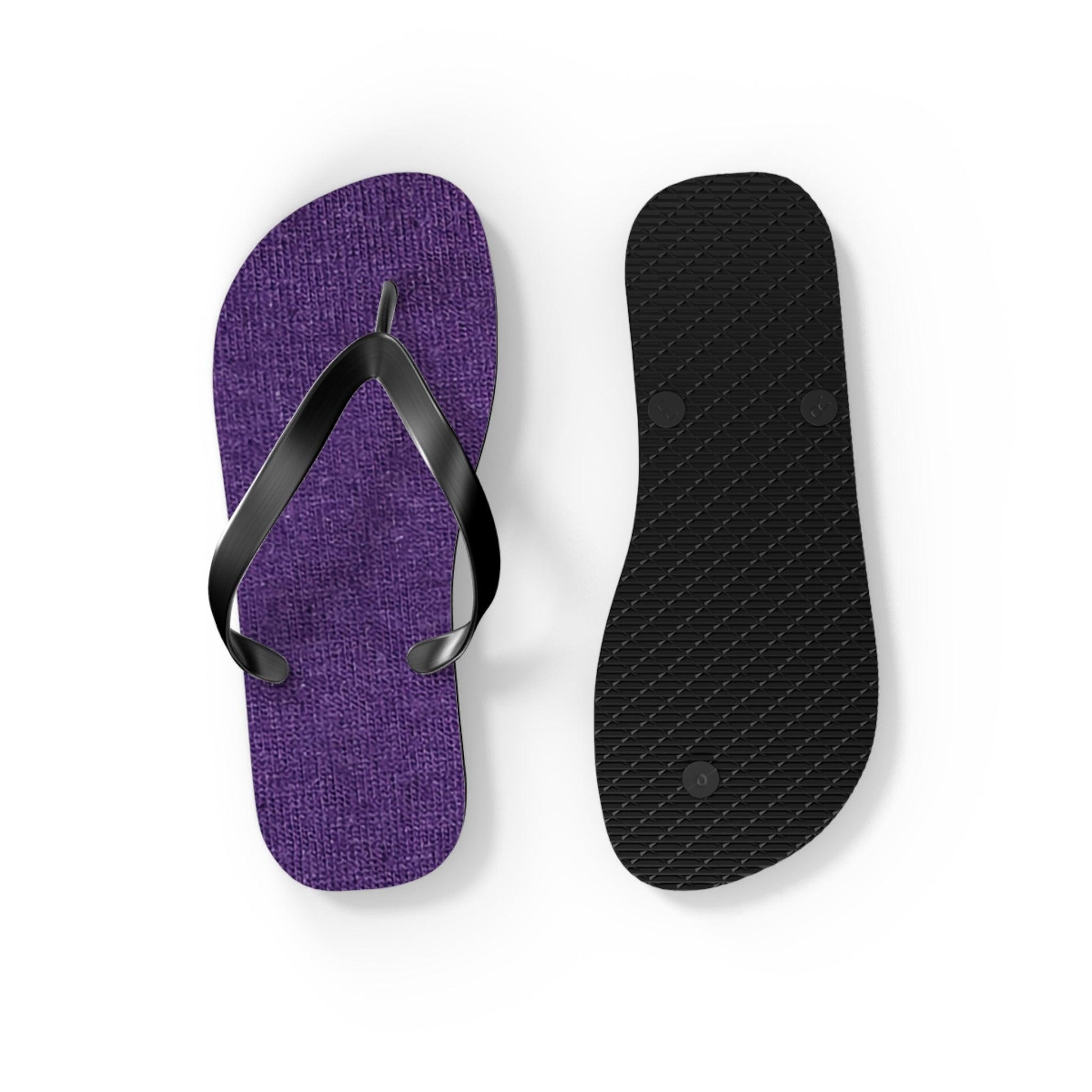 Faux Purple Silk Flip Flops - Lizard Vigilante