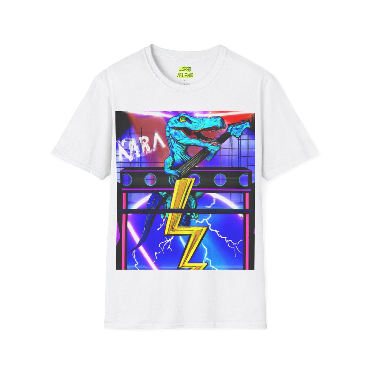 Lizard Vigilante Lightning Unisex Softstyle T-Shirt - Lizard Vigilante