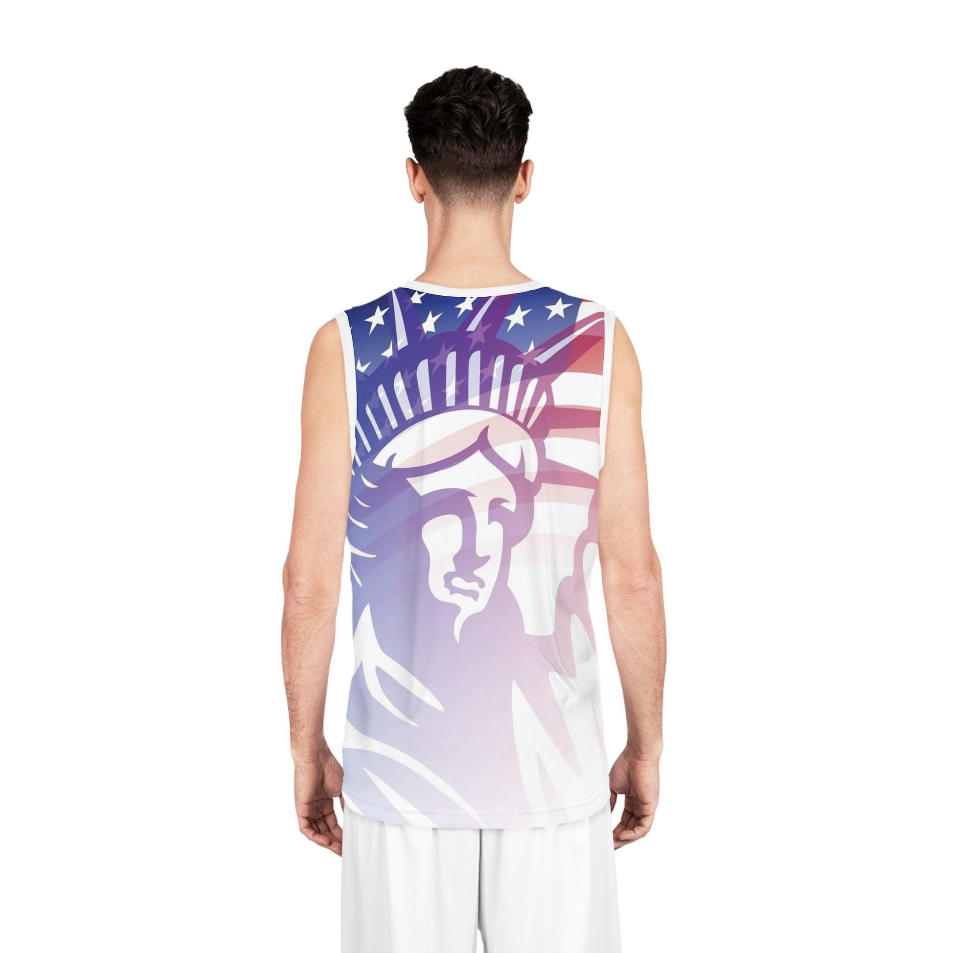 Statue of Liberty Basketball Jersey - Lizard Vigilante