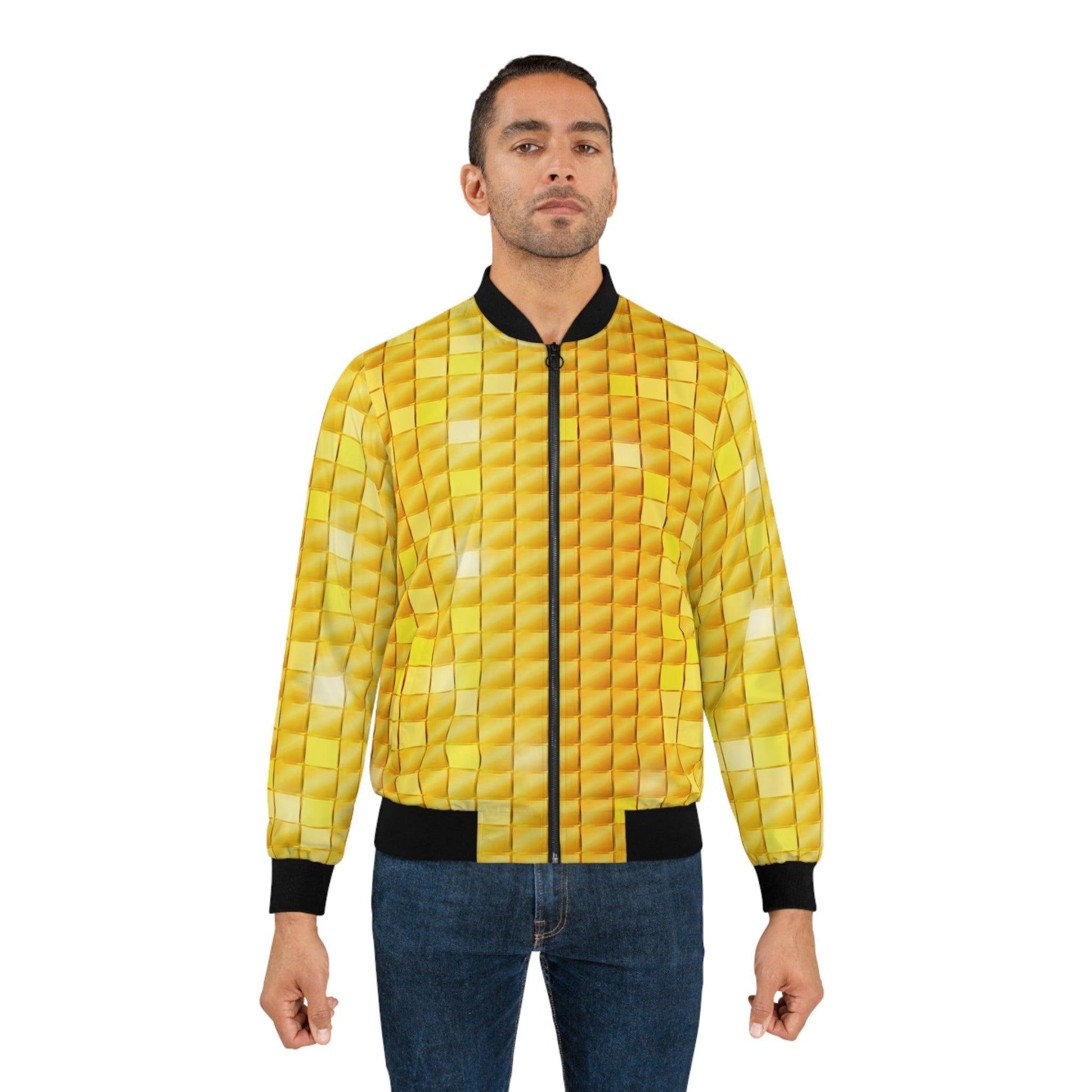 GoldStakt Men's Bomber Jacket - Lizard Vigilante