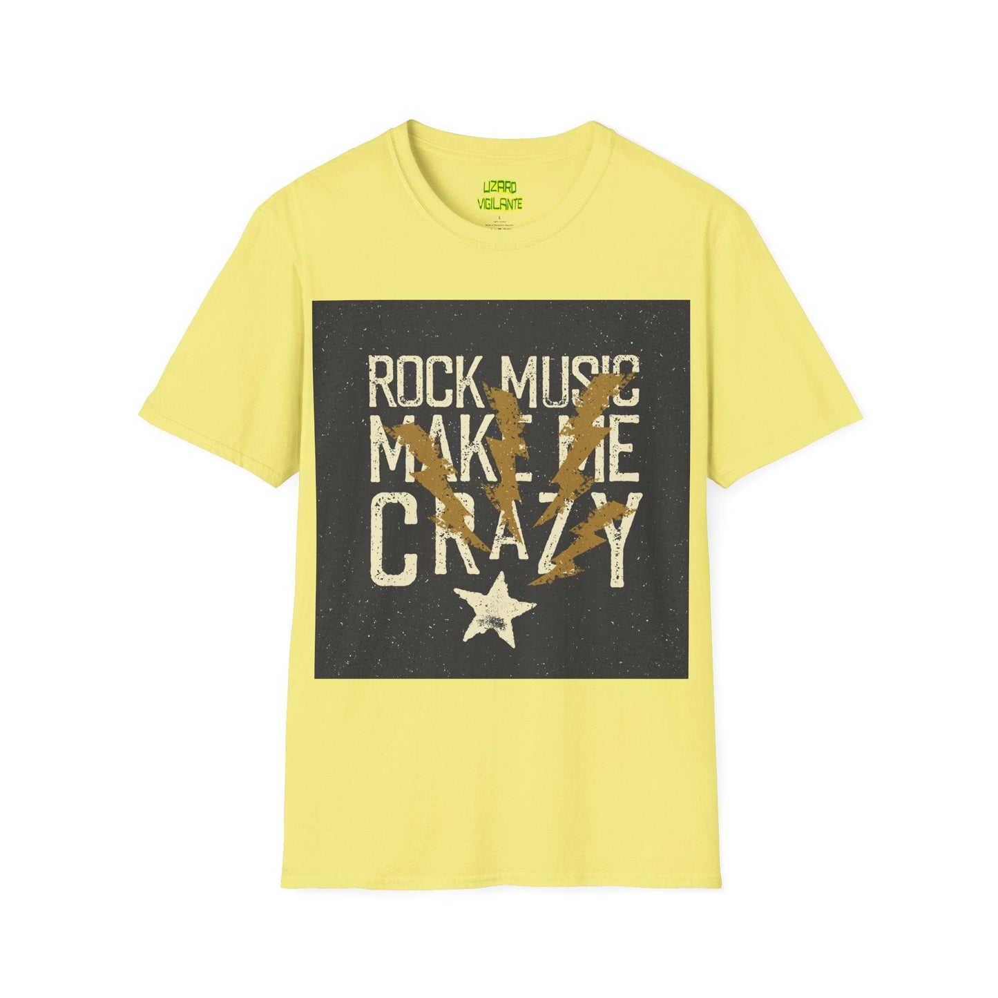 Rock Music Make Me Crazy Unisex Softstyle T-Shirt - Lizard Vigilante