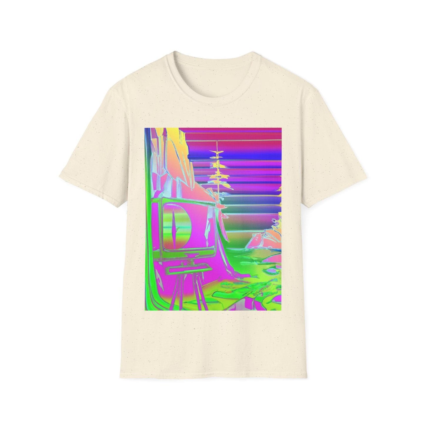 Psychedelic Monitor Unisex Softstyle T-Shirt - Lizard Vigilante