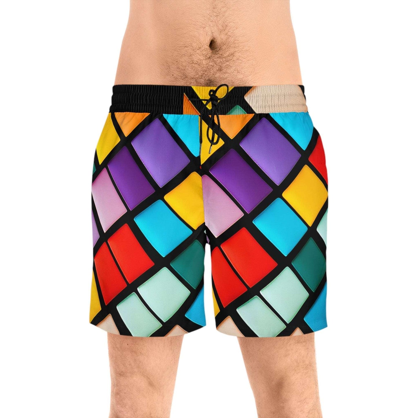 80s Buttons Men's Mid-Length Swim Shorts - Lizard Vigilante