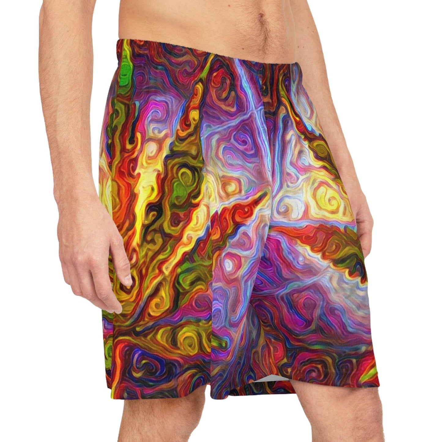 Pot Leaf Basketball Shorts - Lizard Vigilante