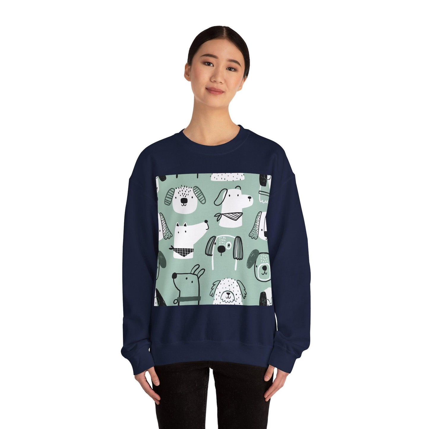 Illustrated Doggers Unisex Heavy Blend™ Crewneck Sweatshirt - Lizard Vigilante