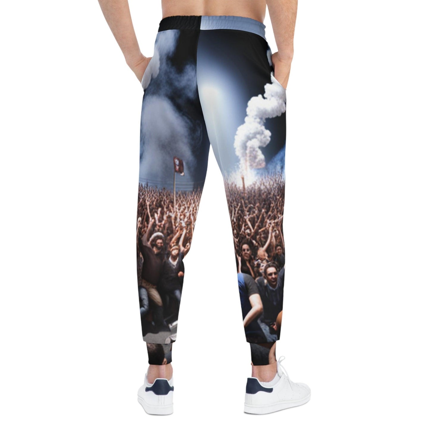 Metal Concert Rendered Athletic Joggers - Lizard Vigilante