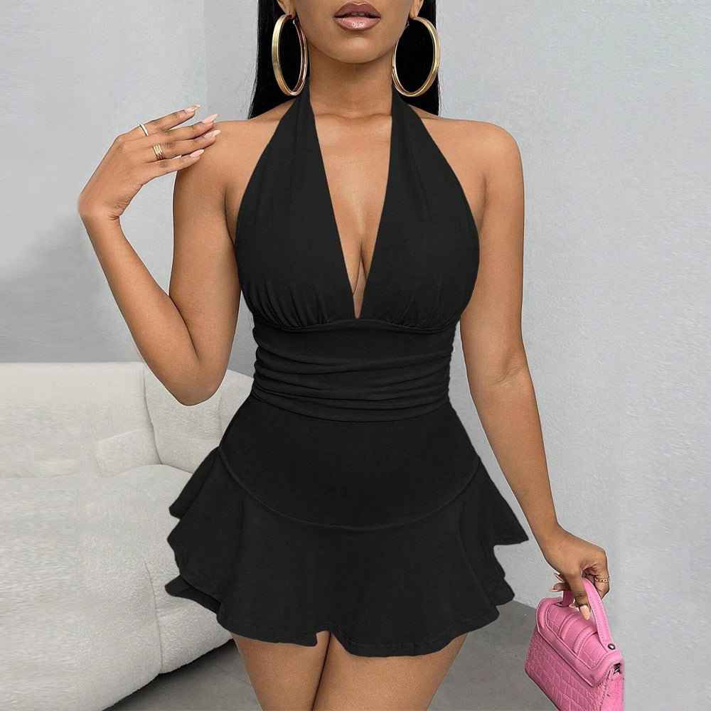 Egyptian & European Sexy Dress: With Neck Skirt