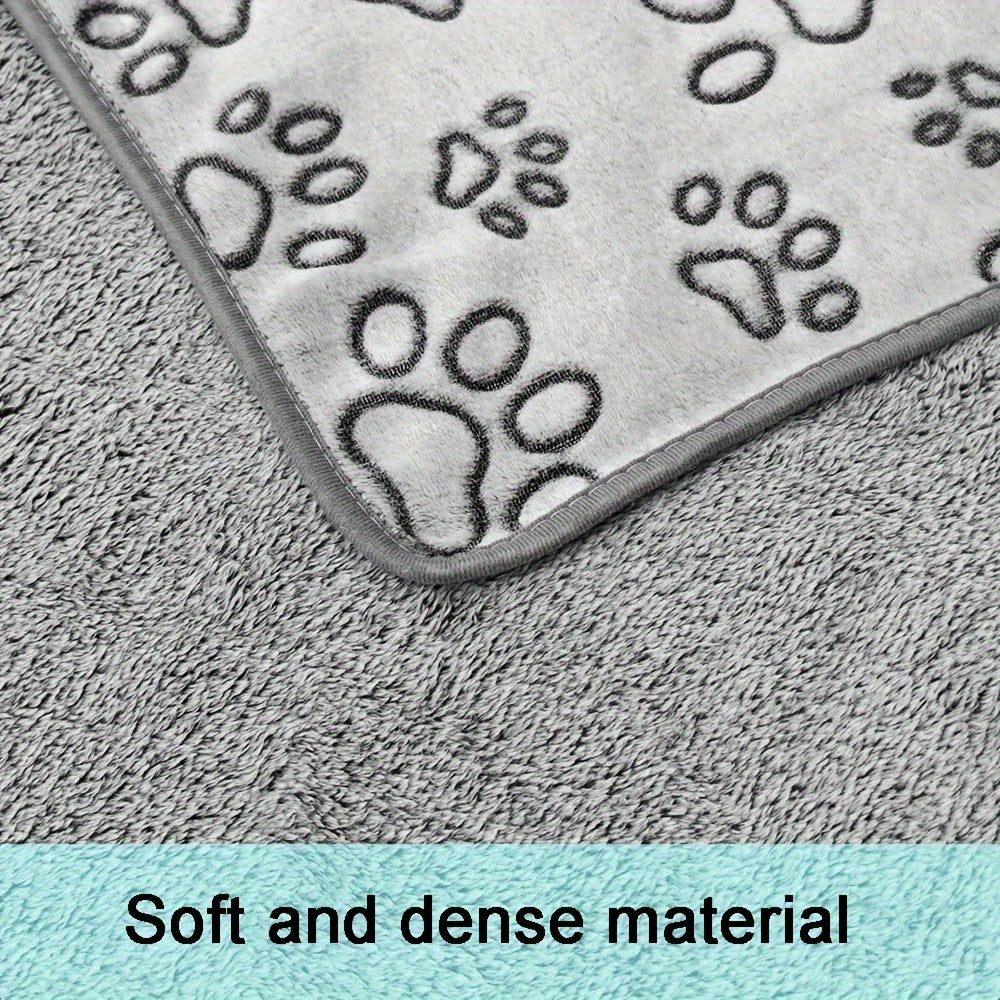 1pc Comfy Puppy Blanket with Cute Paw Prints - Soft, Warm Fleece for Dogs and Cats - Ideal for Nap Time and Travel