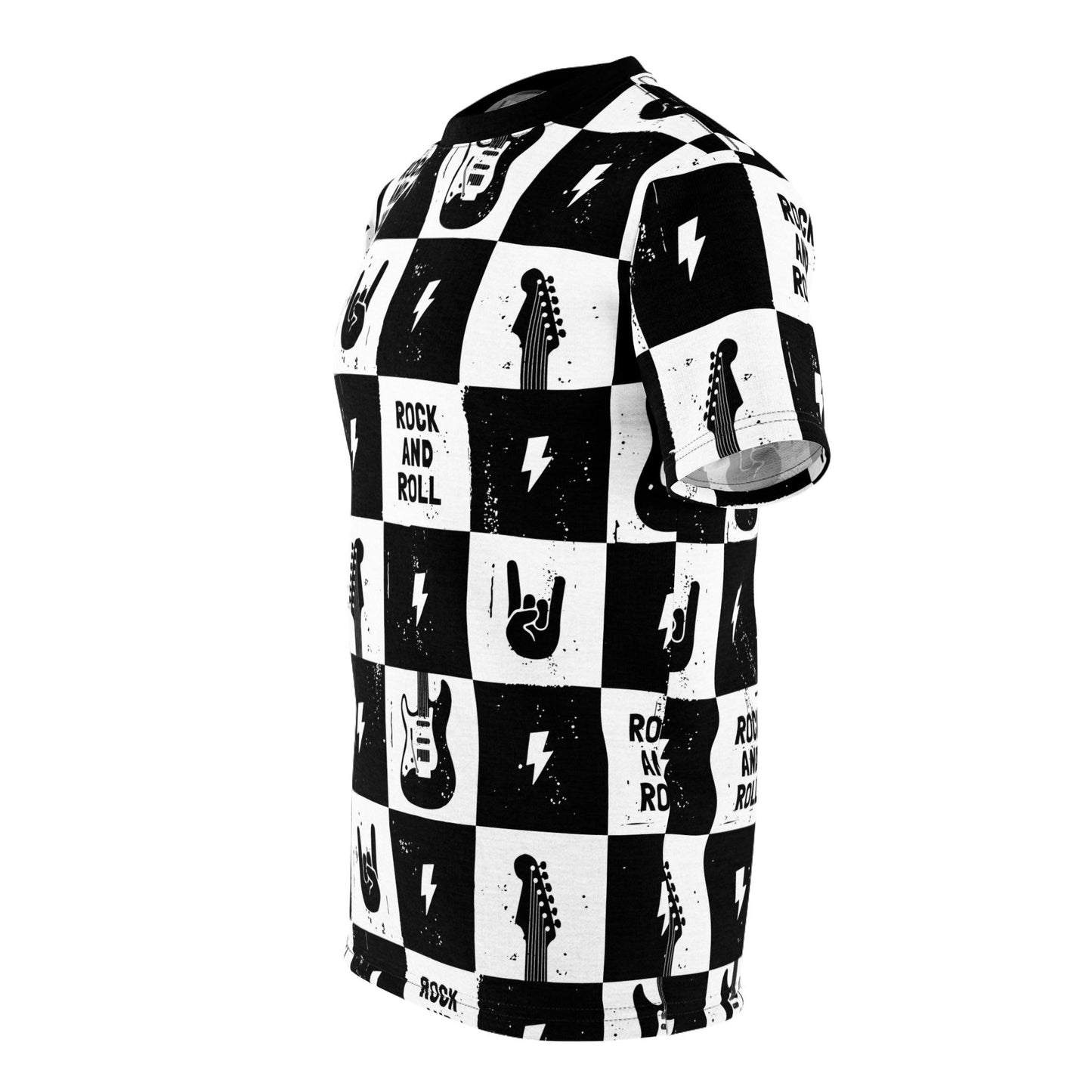 Rock And Roll Squares Unisex Cut & Sew Tee - Premium All Over Prints from Printify - Just $43.28! Shop now at Lizard Vigilante